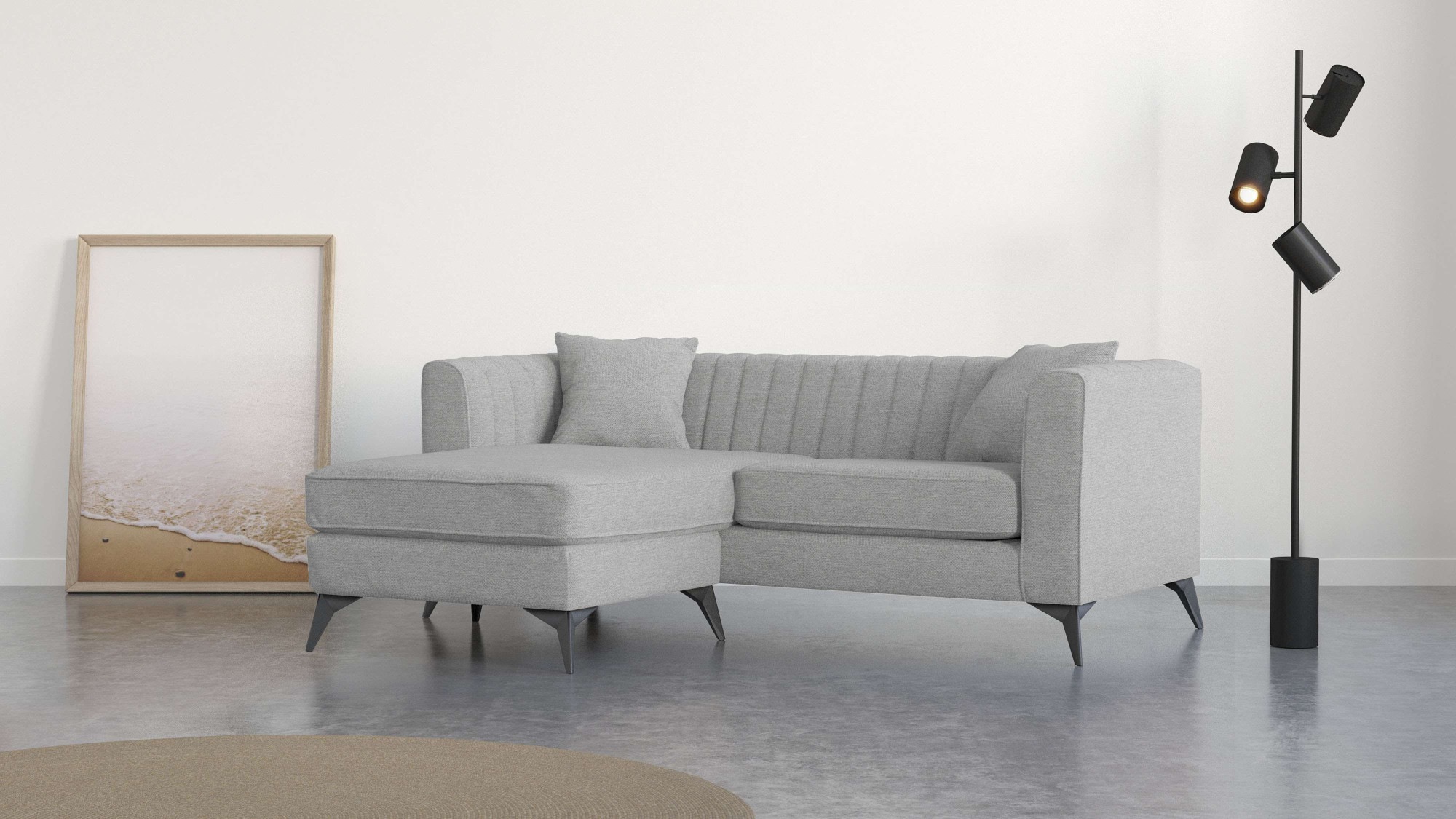 Places of Style Ecksofa »MATTHEW L-Form ideal für kleine Räume, Maße B/T/H: günstig online kaufen