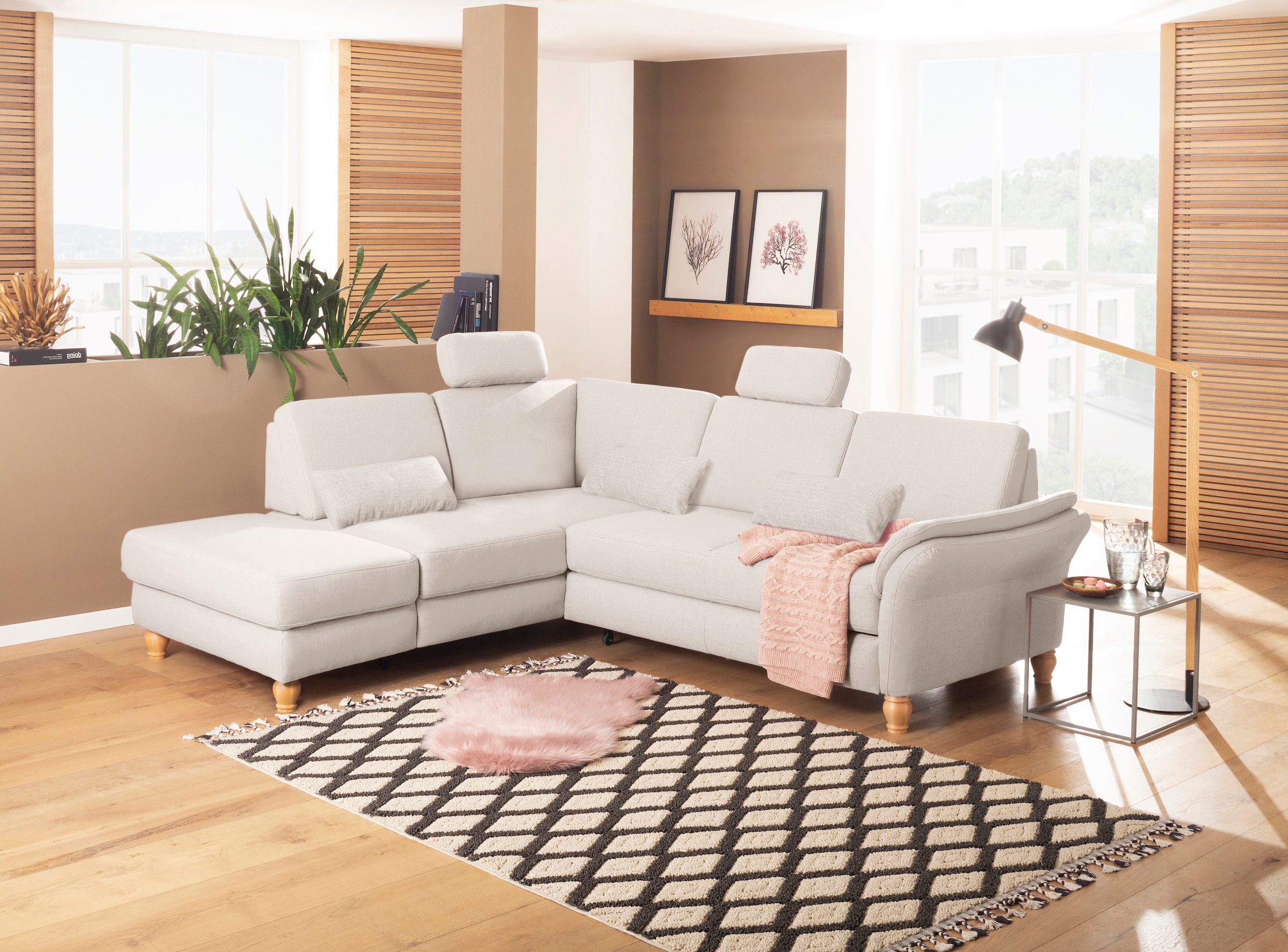 Home affaire Ecksofa »Palace L-Form« incl. Sitztiefenverstellung, wahlweise günstig online kaufen
