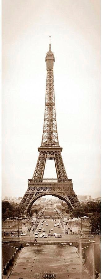 living walls Fototapete »Eiffelturm Paris« glatt Fototapete Eiffelturm Brau günstig online kaufen
