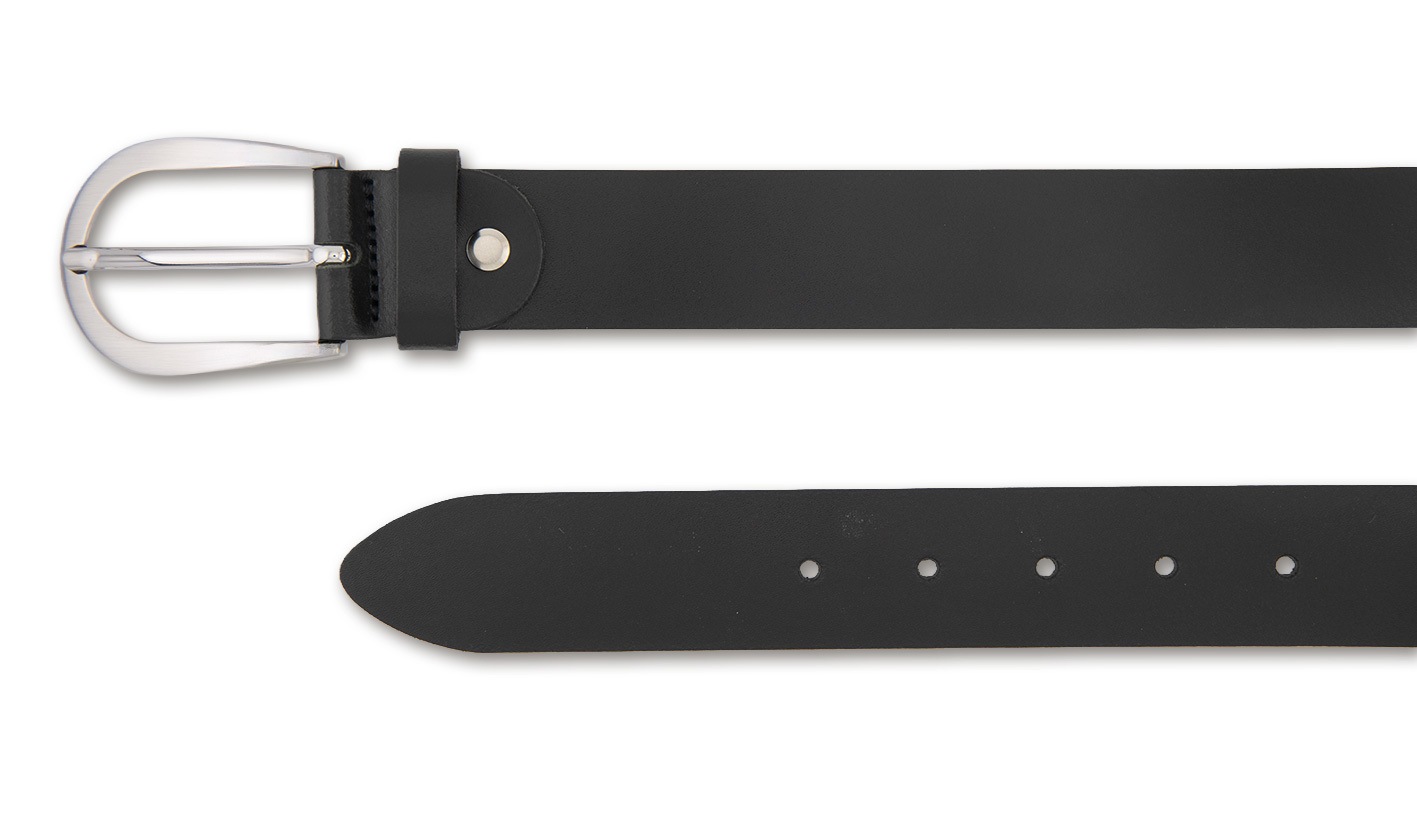 BERND GÖTZ »Ledergürtel mit glänzender Silberschließe«