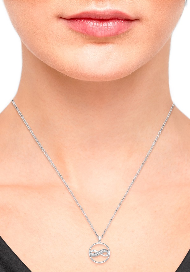 s.Oliver Kette mit Anhänger »Infinity/Unendichkeitsschleife, 2032827«, mit Zirkonia (synth.)