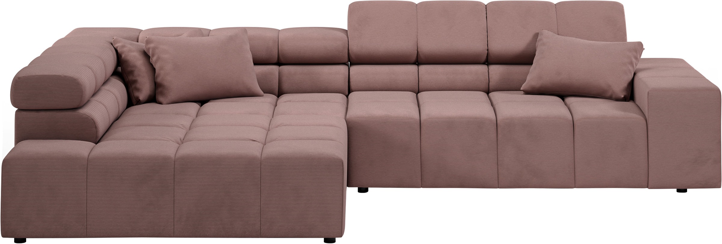 INOSIGN Ecksofa »Ancona incl. Kopfteilverstellung, OTTOs Choice, Breite 319cm, L-Form«, wahlweise motorische Sitztiefenverstellung, auch in Cord + Easy Care