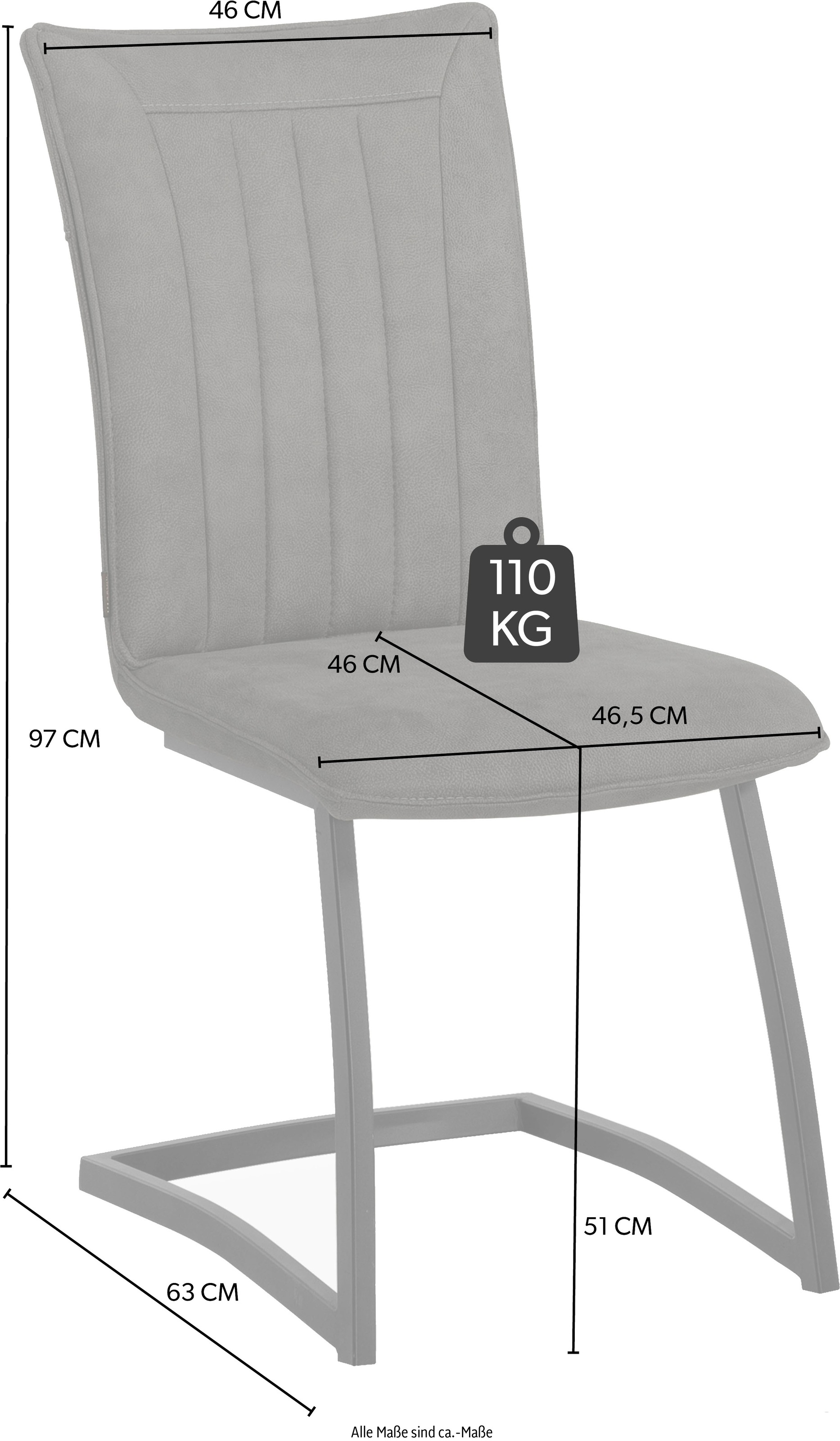 OMG Design Freischwinger »Amara«, (Set), 2 St., Stoff, Esszimmerstuhl, Küchenstuhl, pflegeleichter Bezug