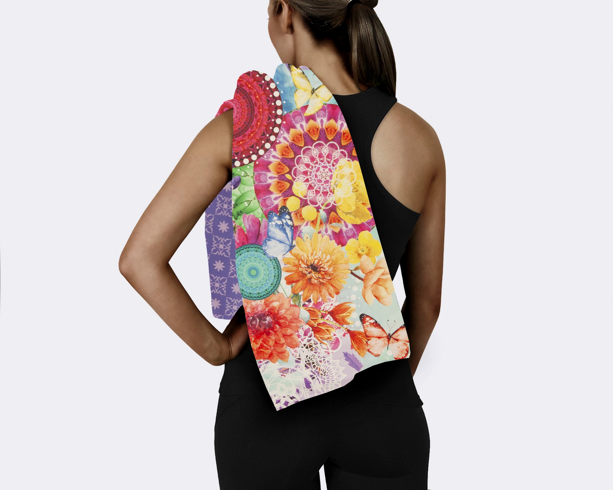 hip Sporthandtuch »Vitori«, (1 St., Handtuch 50 x 100 cm), Mandala