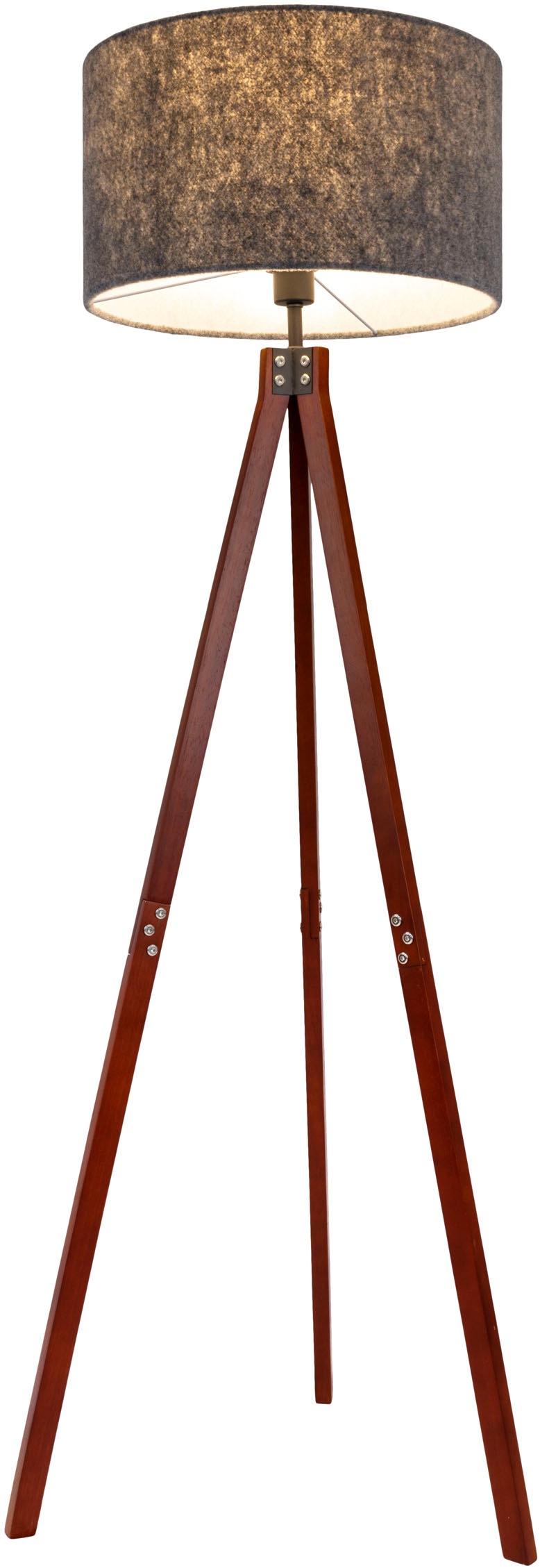 näve Stehlampe »Stehleuchte "FILCO" braun/grau H: 147 cm«, Leuchtmittel E27 | ohne Leuchtmittel, Inkl. Zuleitung ca. 180 cm / weiß;