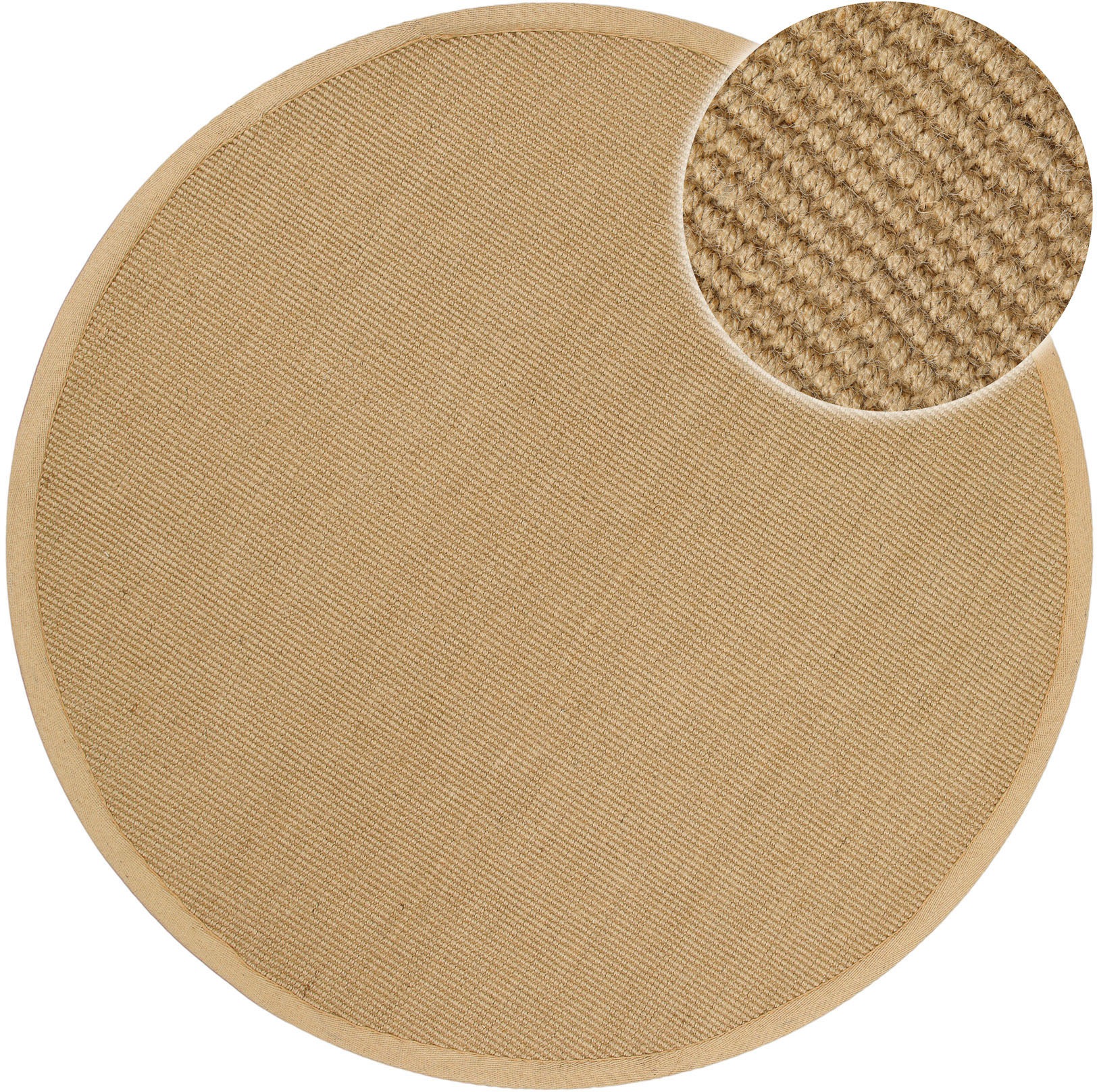 OTTO home Teppich »Liora«, rund, 5 mm Höhe, Flachgewebe, Jute in Sisal Opti günstig online kaufen