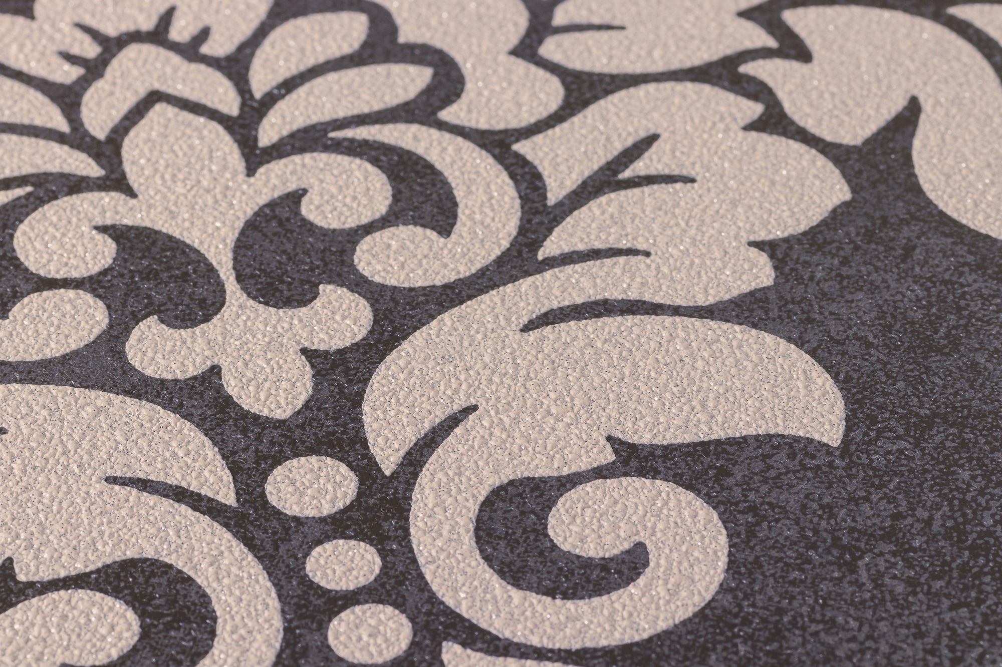 living walls Vliestapete »Trendwall mit Ornamenten barock«, Barock-ornamental-gemustert, Glitzertapete Ornament Tapete Barock Tapeten Wohnzimmer Schlafzimmer