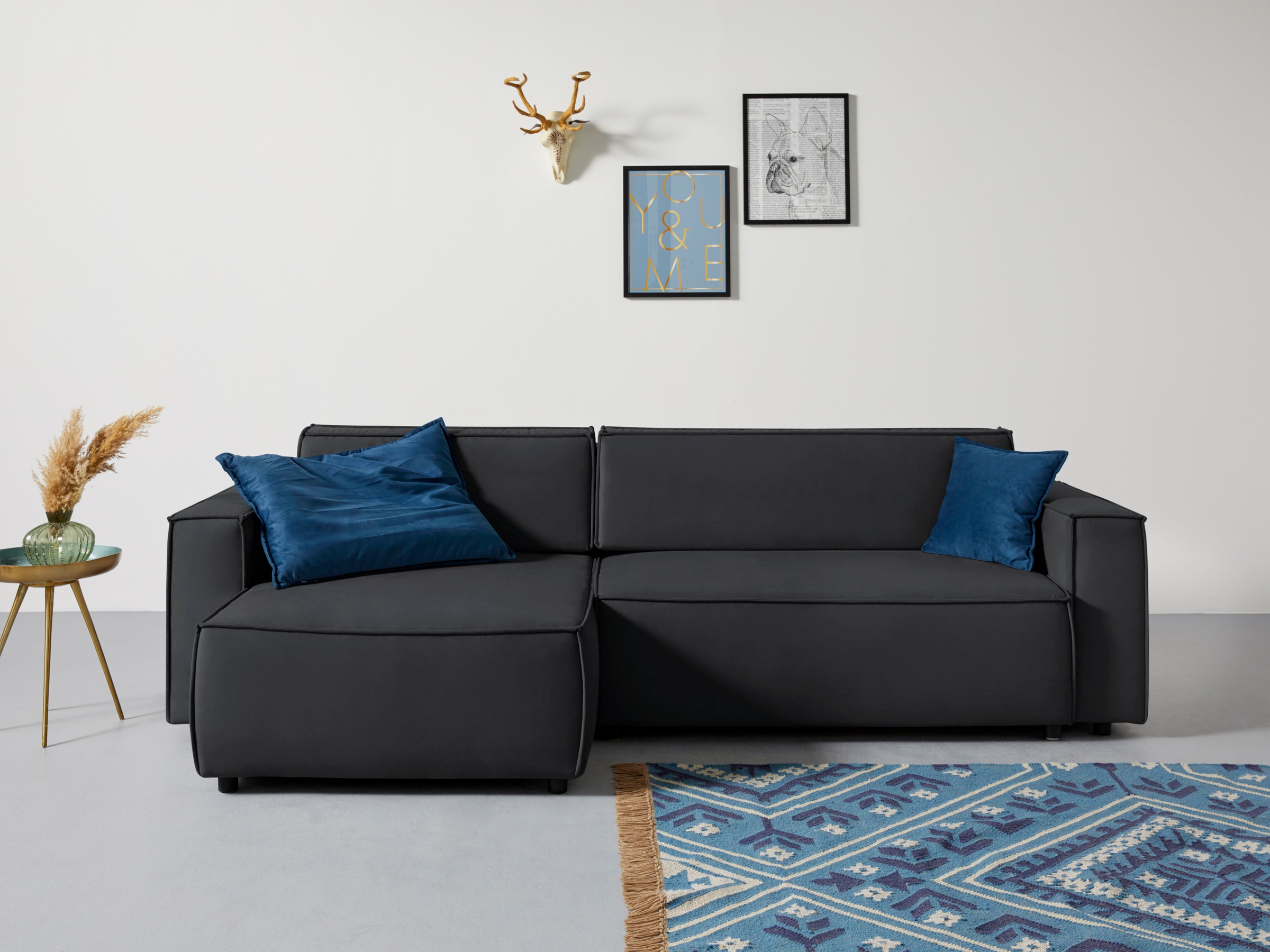 Home affaire Ecksofa »Marva L-Form« incl. Bettfunktion und Bettkasten, Fede günstig online kaufen