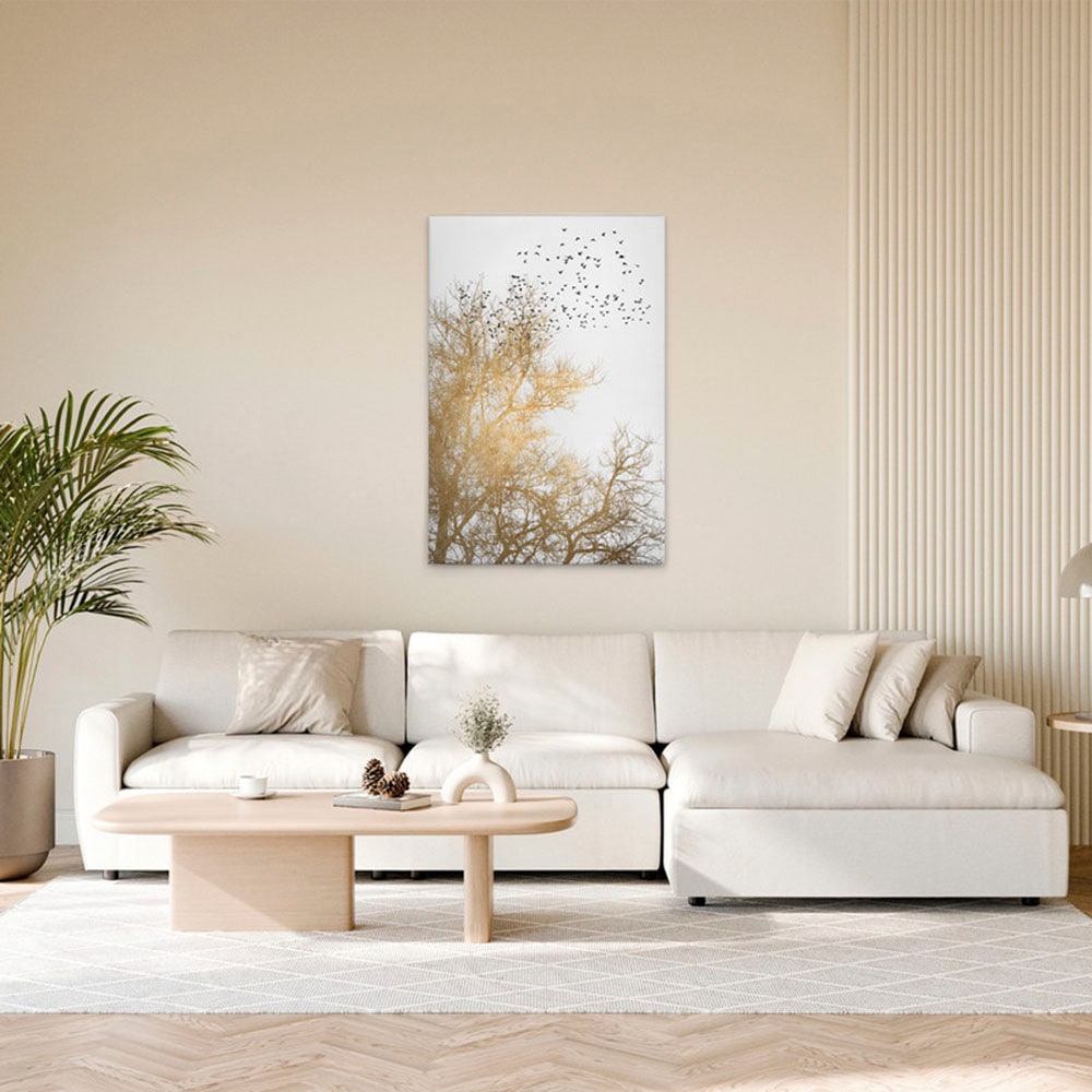 A.S. Création Leinwandbild »Golden Skies - Wandbild Creme Gold Keilrahmen K günstig online kaufen