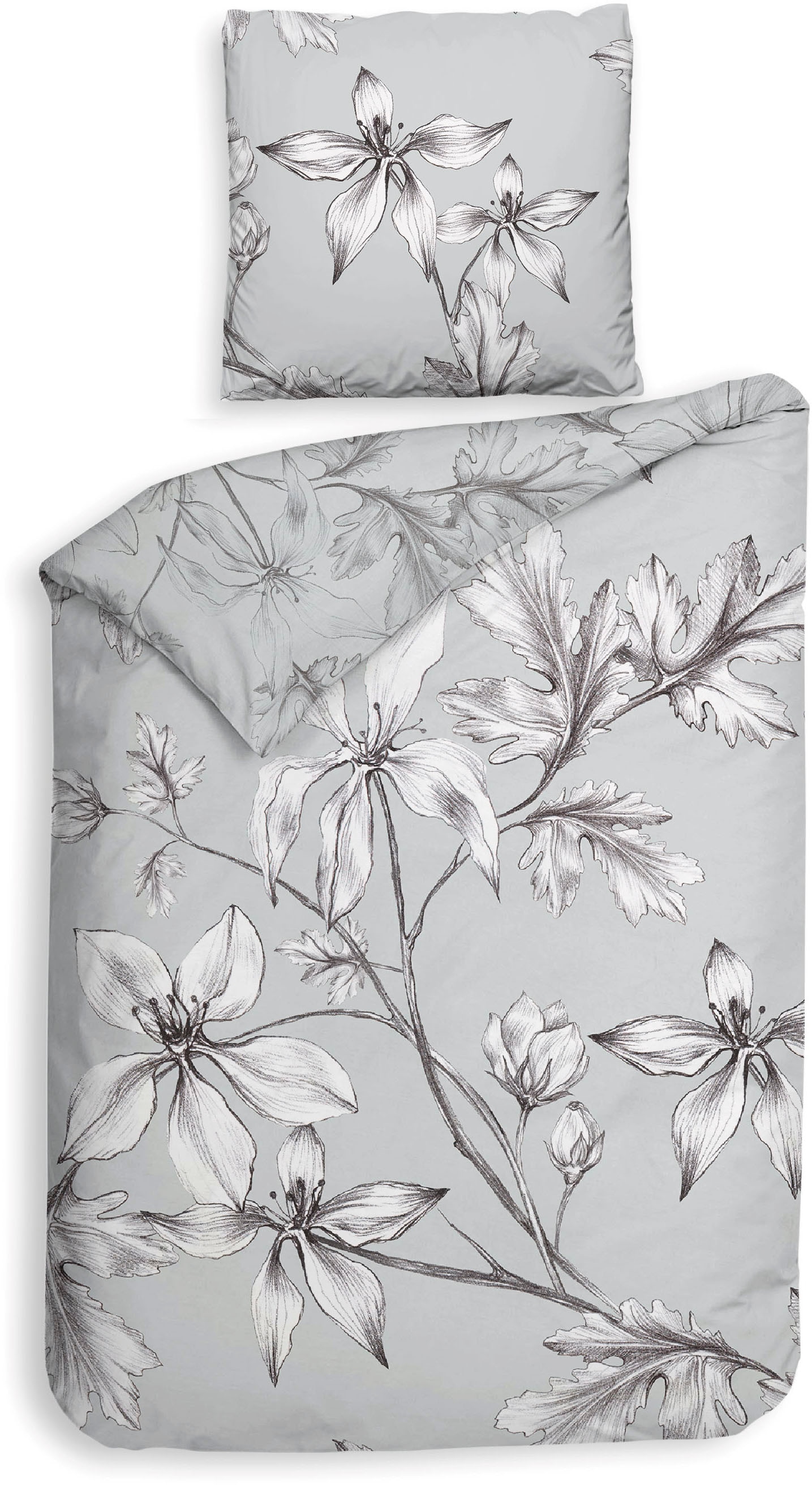 Heckett & Lane Bettwäsche »Ketill« 2 tlg. 100% Baumwolle, hochwertiges Mako-Satin, Bettwäsche ab 135x200 cm.