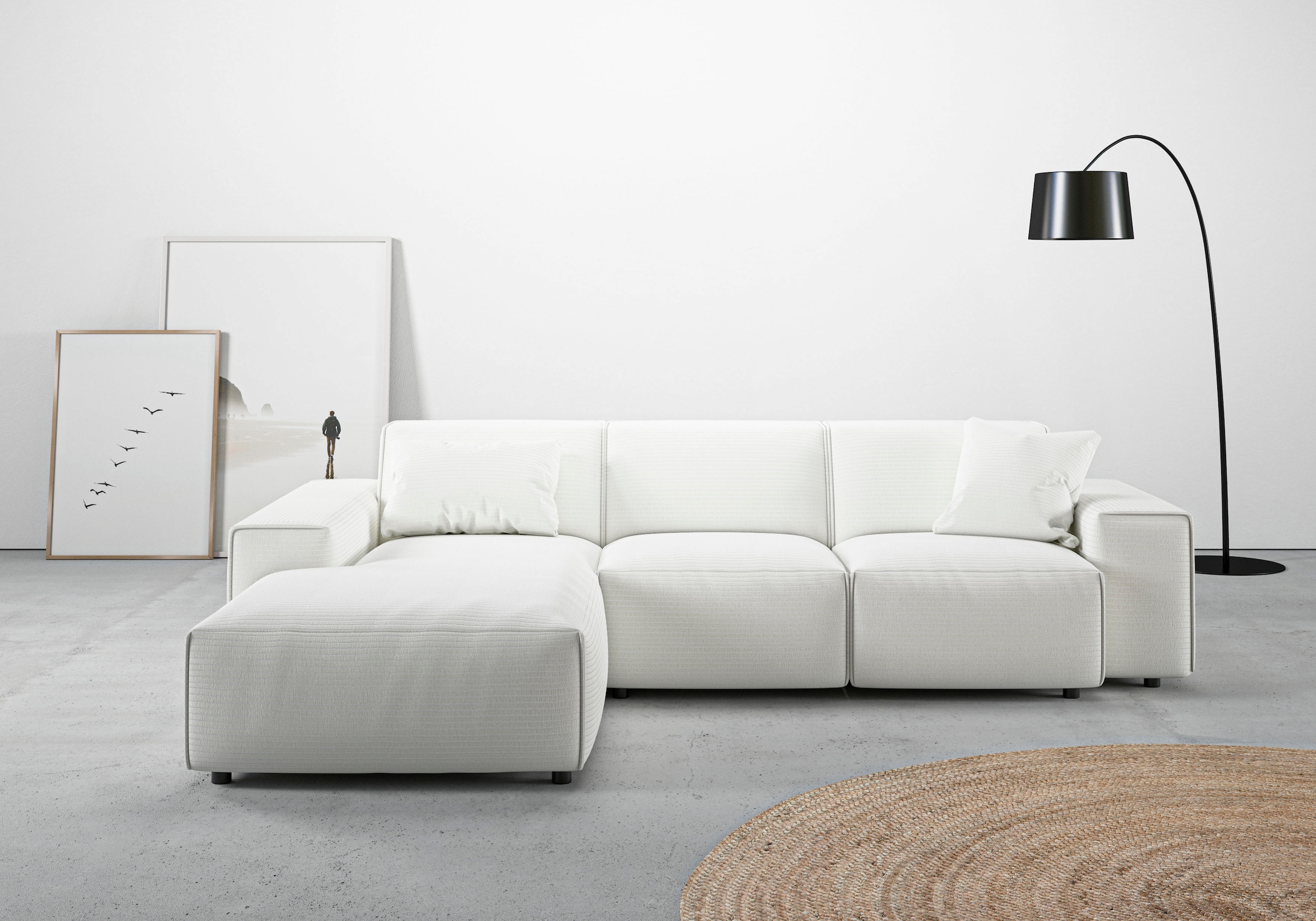andas Ecksofa »Glimminge L-Form auch in Breitcord, Feincord + Easy care-Bez günstig online kaufen