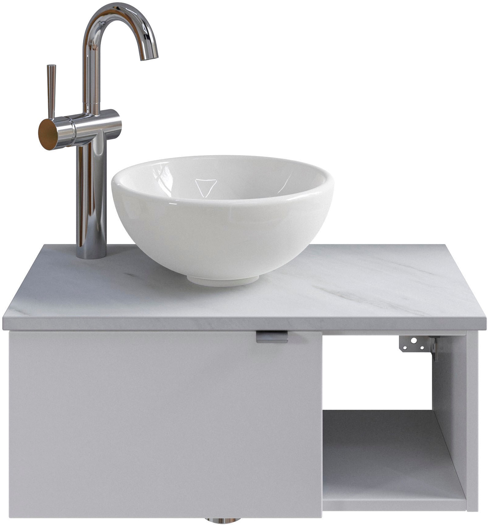 Saphir Waschtisch "Serie 6915 Waschschale mit Unterschrank für Gästebad, Gä günstig online kaufen