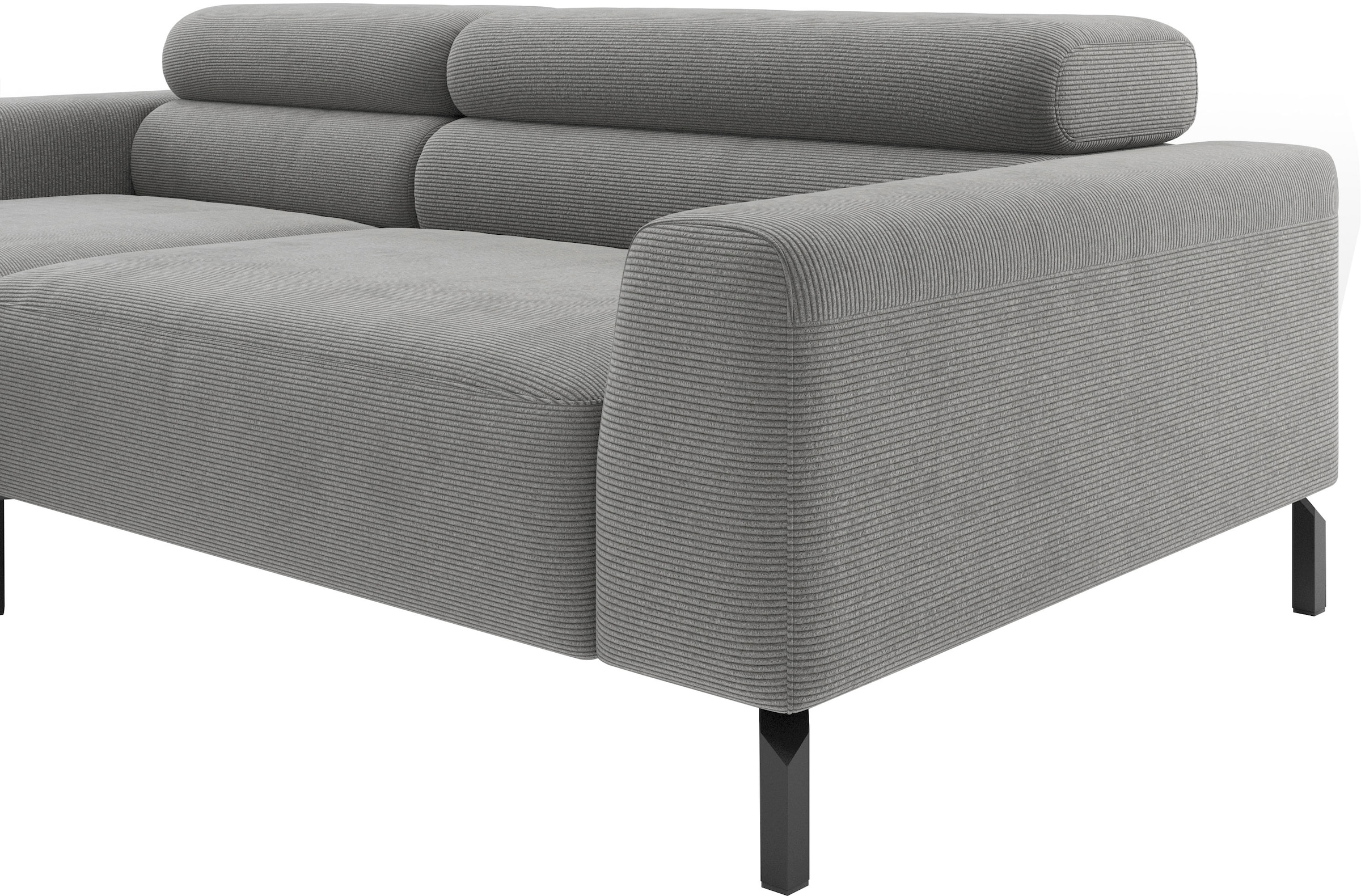 Home affaire Ecksofa »Ecksofa, L-Form,  incl. Kopfteilverstellung, Breite 223 cm« wahlweise elektrische Sitztiefenverstellung