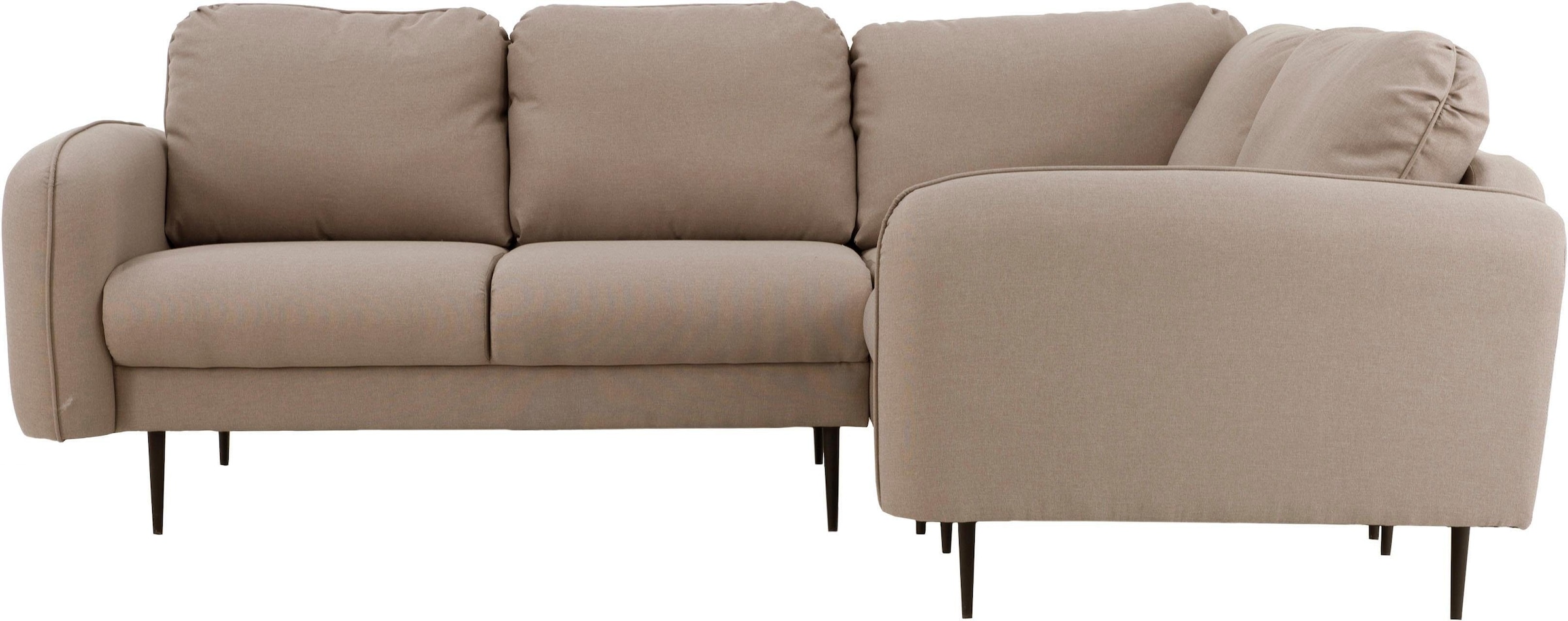 Leonique Ecksofa »Skidi L-Form«, mit losen Rückenkissen und Keder oben auf der Armlehne