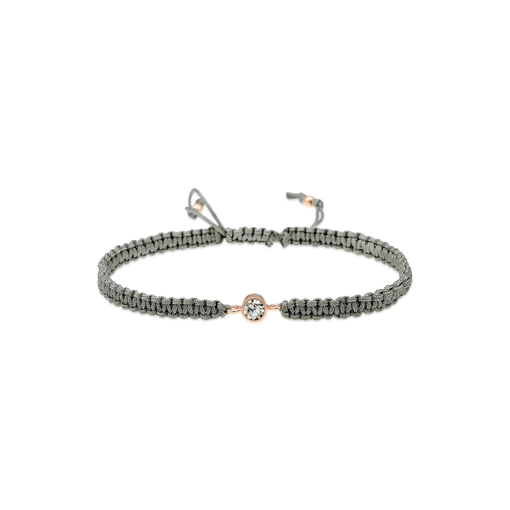 Elli Armband »Solitär Knoten Kristalle 925 Silber«