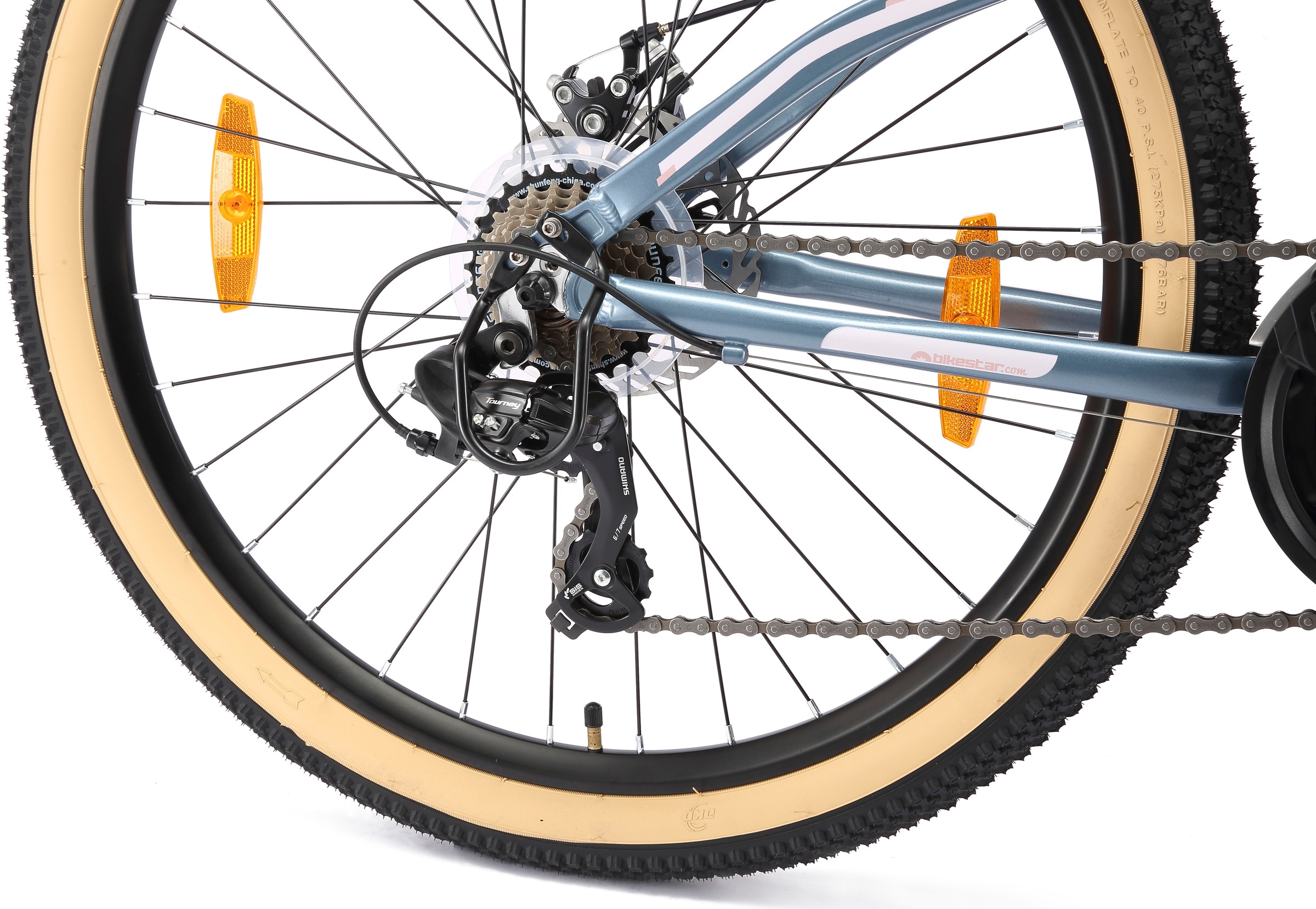 Bikestar Mountainbike 21 Gang Shimano RD-TY300 Schaltwerk Kettenschaltung für Damen und Herren, Kettenschaltung