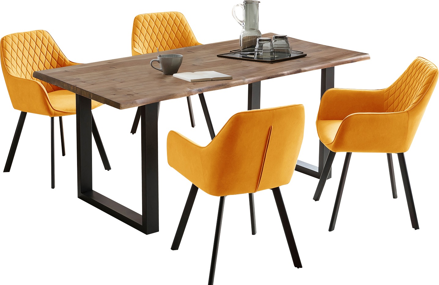 SalesFever Essgruppe, (Set, 5 tlg.), Tischplatte behandelt mit OSMO Hartwachs-Öl in seidenmattem Finish