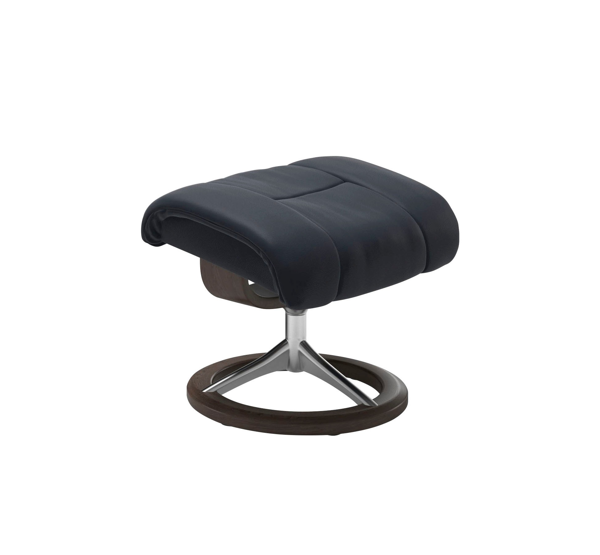Stressless® Relaxsessel »Reno«, (Set, Relaxsessel mit Hocker), mit Hocker, mit Signature Base, Größe S, M & L, Gestell Wenge