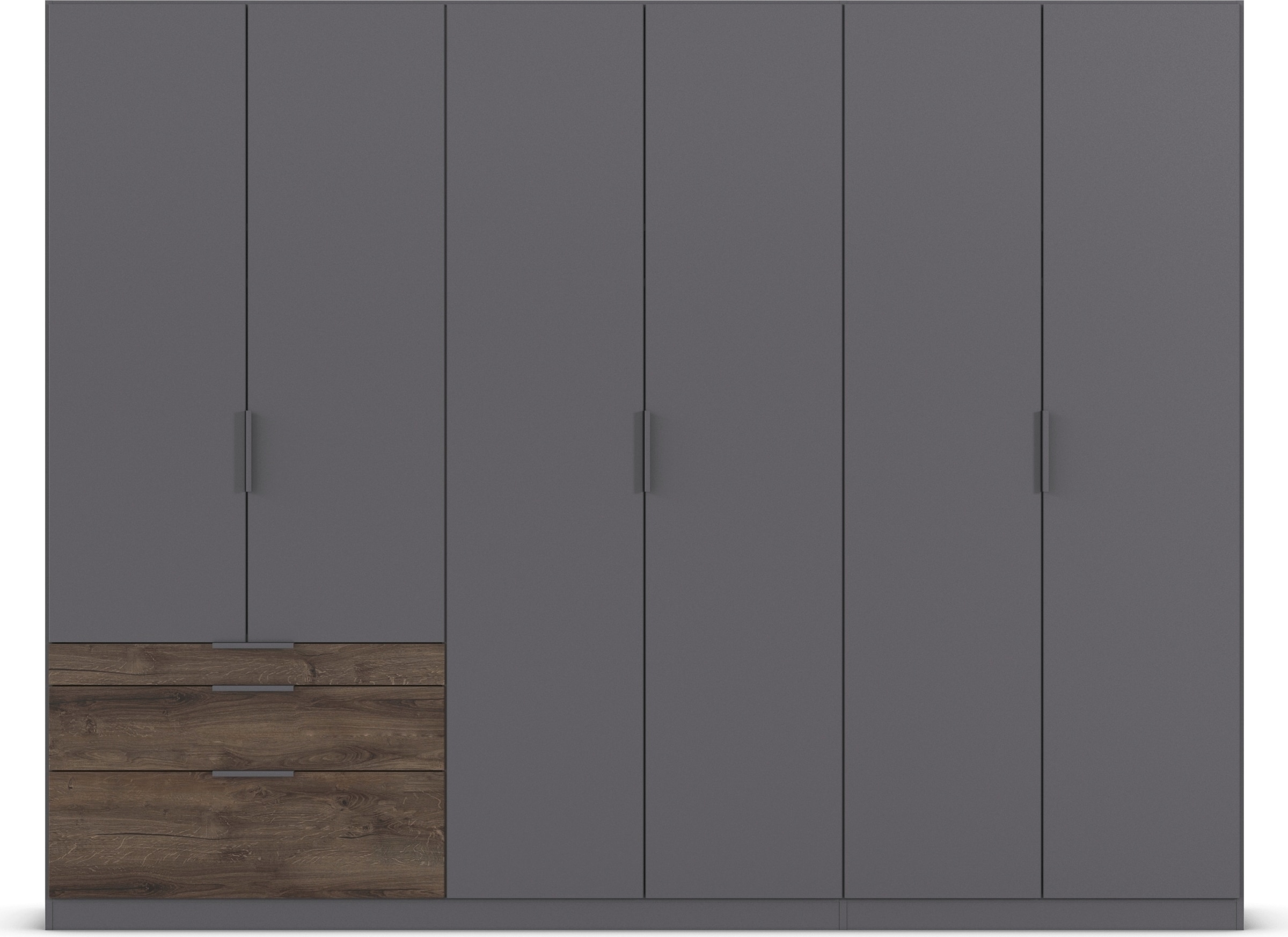 rauch Kleiderschrank »Drehtürenschrank Schrank Garderobe Schlafzimmerschrank KODA«, (oberer Schubkasten mit praktischer Inneneinteilung), mit asymmetrisch angeordneten Schubladen MADE IN GERMANY