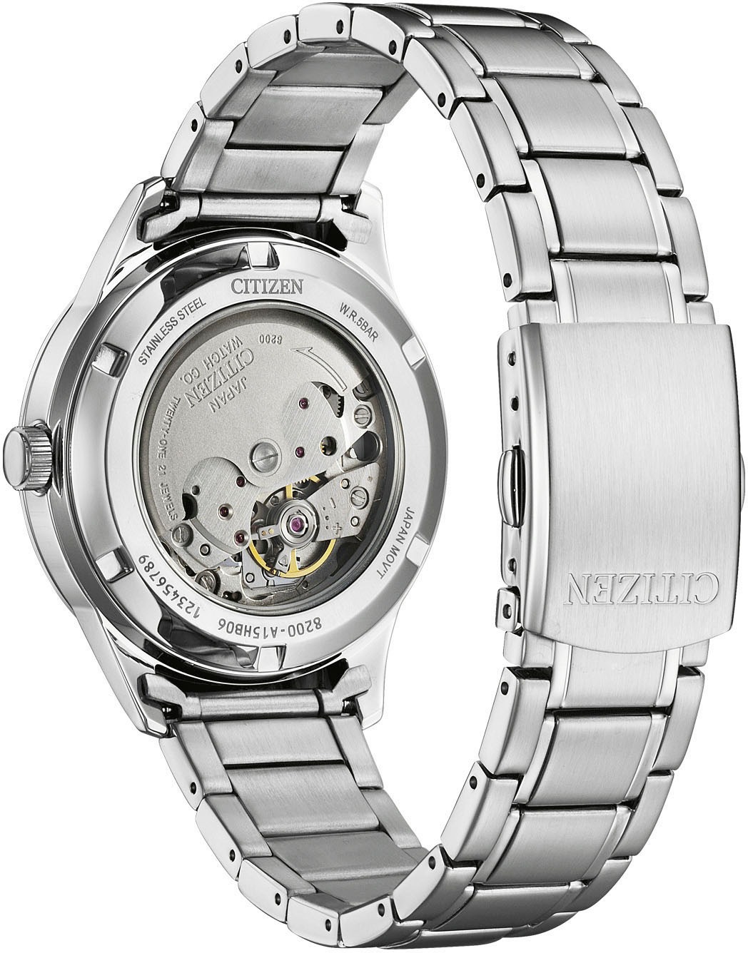 Citizen Automatikuhr »NY4058-79XC«, Armbanduhr, Herrenuhr, Mechanische Uhr, Edelstahlarmband, analog, Tag