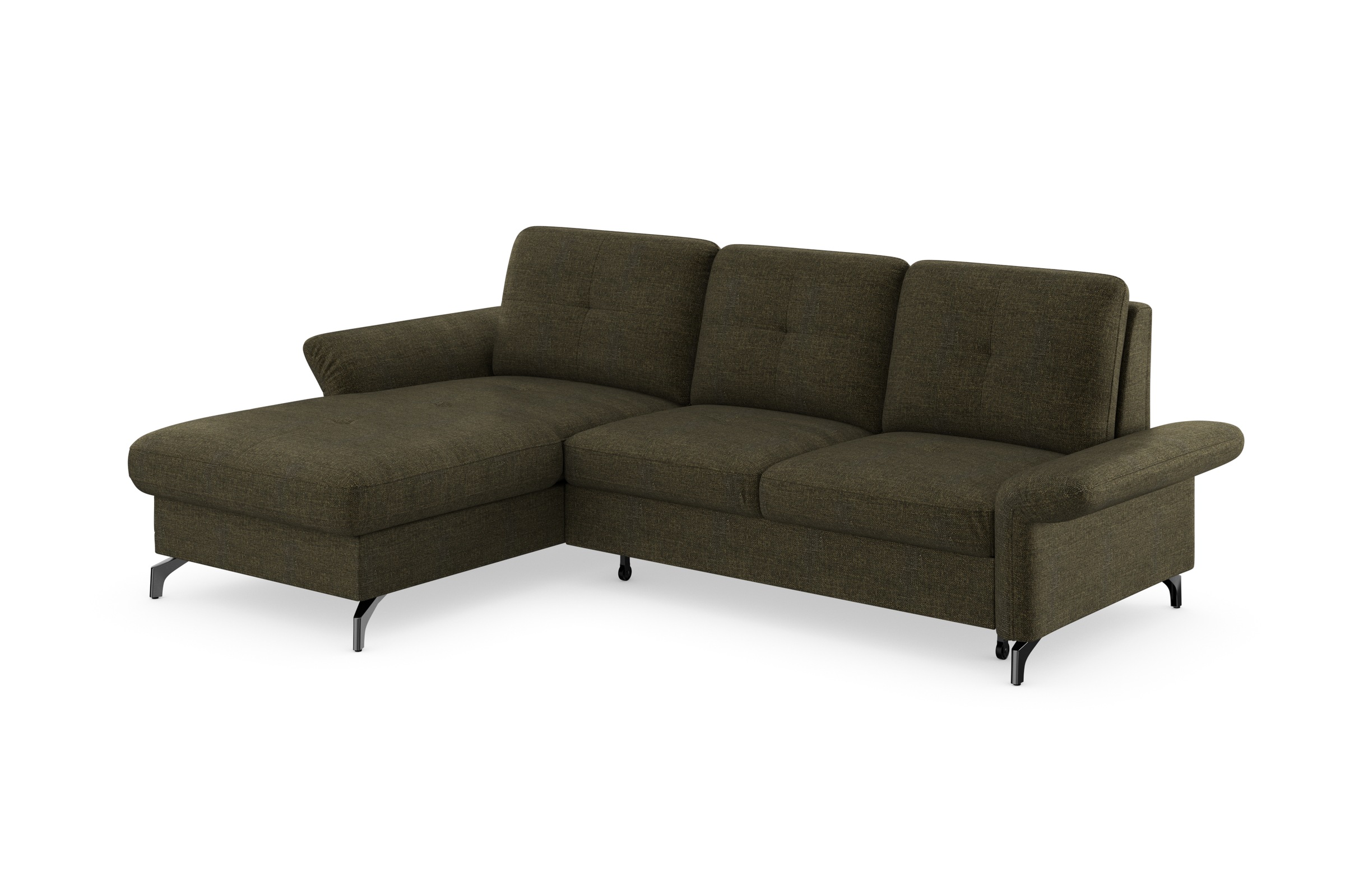 Places of Style Ecksofa »Calando L-Form«, wahlweise mit Bettfunktion, Bettkasten und Armteilfunktion