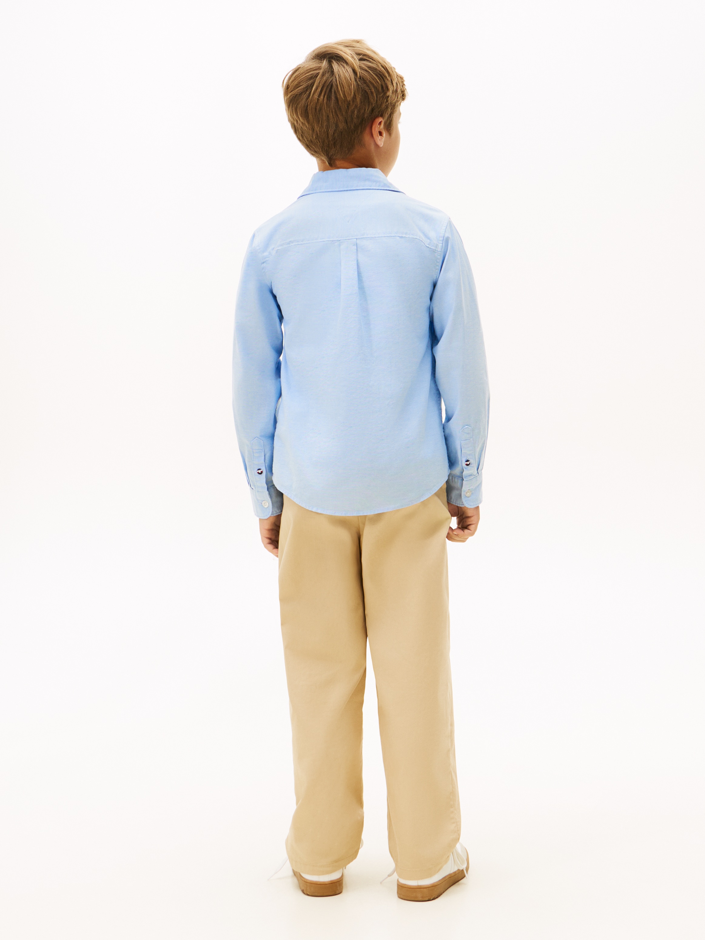 Tommy Hilfiger Langarmhemd »FLAG OXFORD SHIRT LS« mit Logostickerei