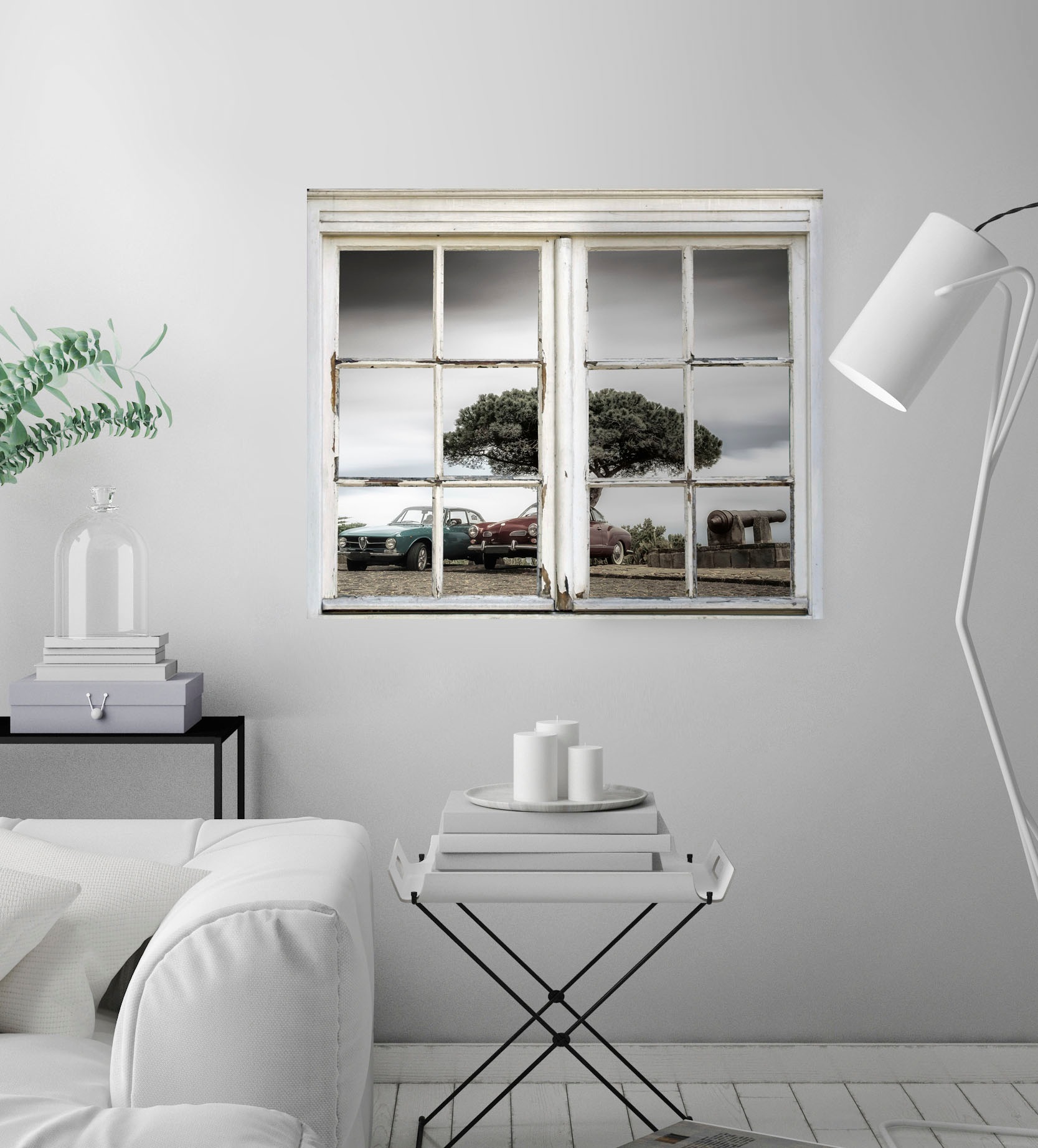 queence Wandsticker »Autos«, Wandsticker, Wandbild, selbstklebend, 3D, Fenster