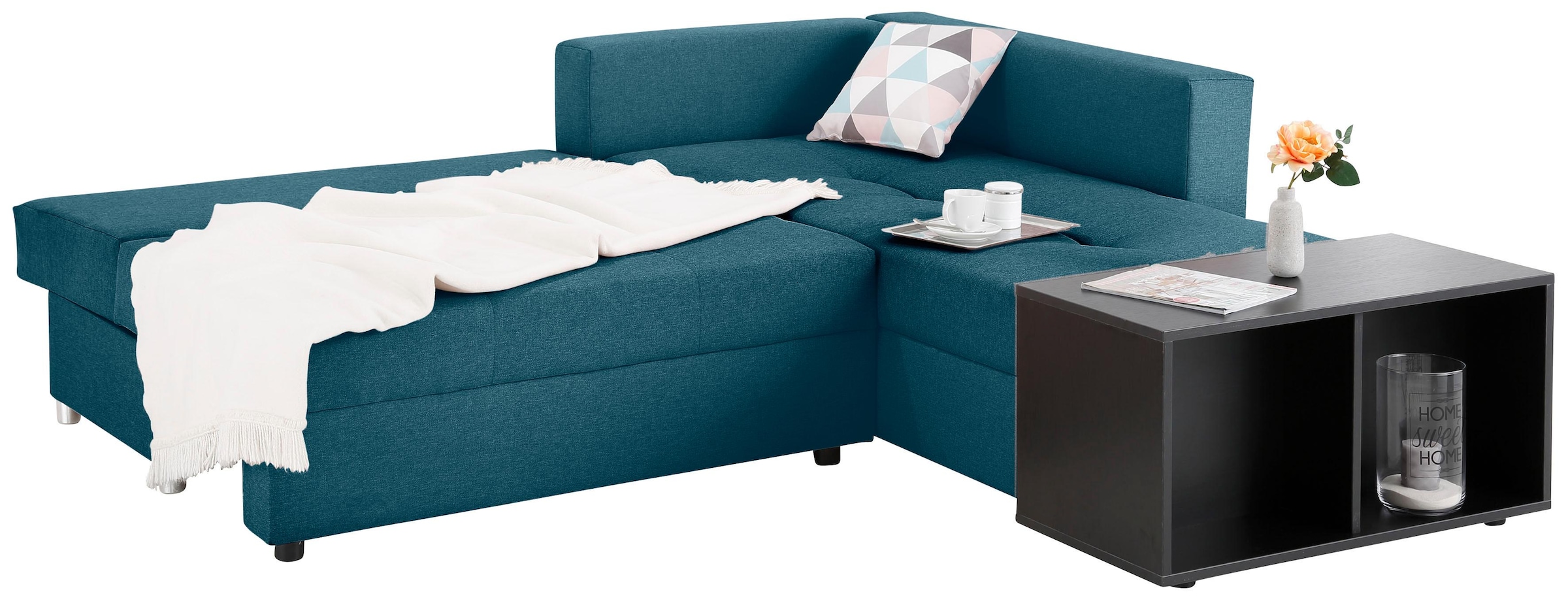 Home affaire Ecksofa Italia, mit Bettfunktion und Bettkasten