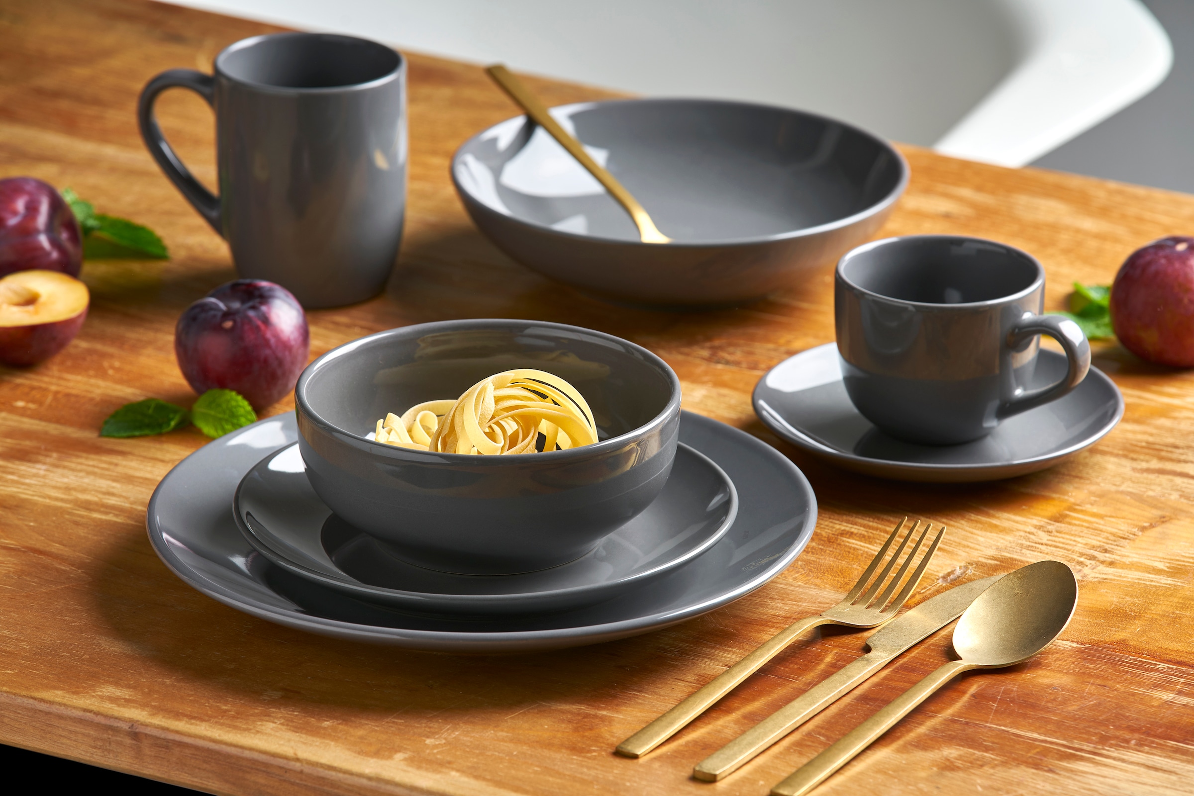 van Well Speiseteller »Malmö, Teller 27 cm, 6 Stück« Teller Set, Steingut, spülmaschinen-/mikrowellengeeignet