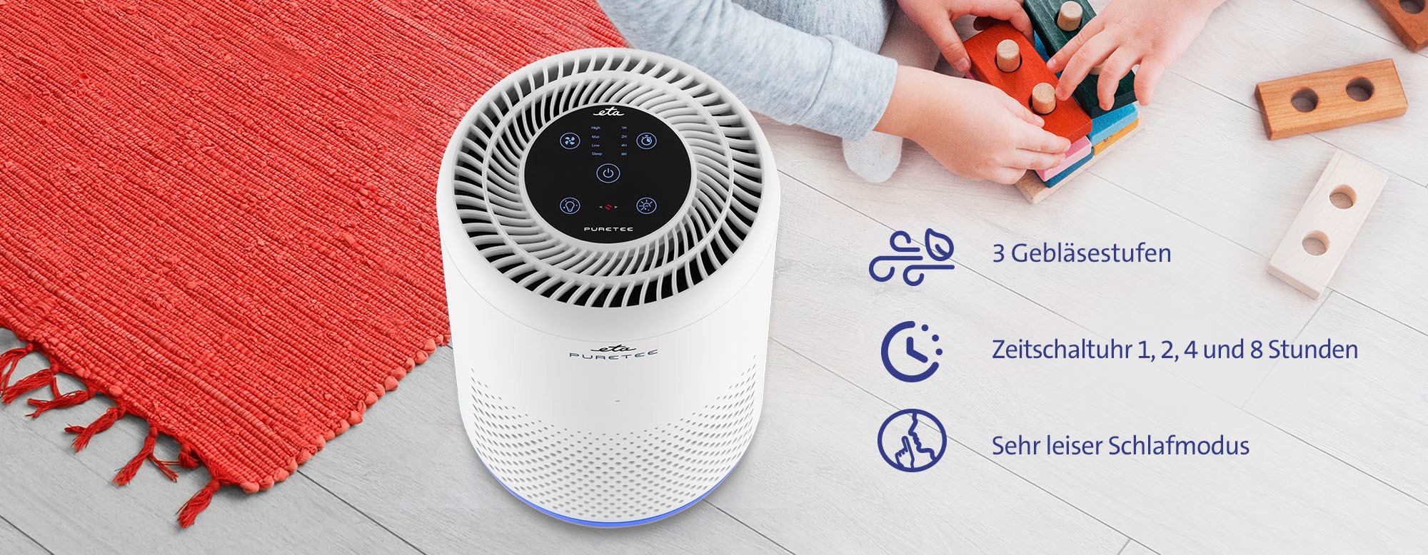 eta Luftreiniger »Puretee«, für 12 m² Räume, 12 W