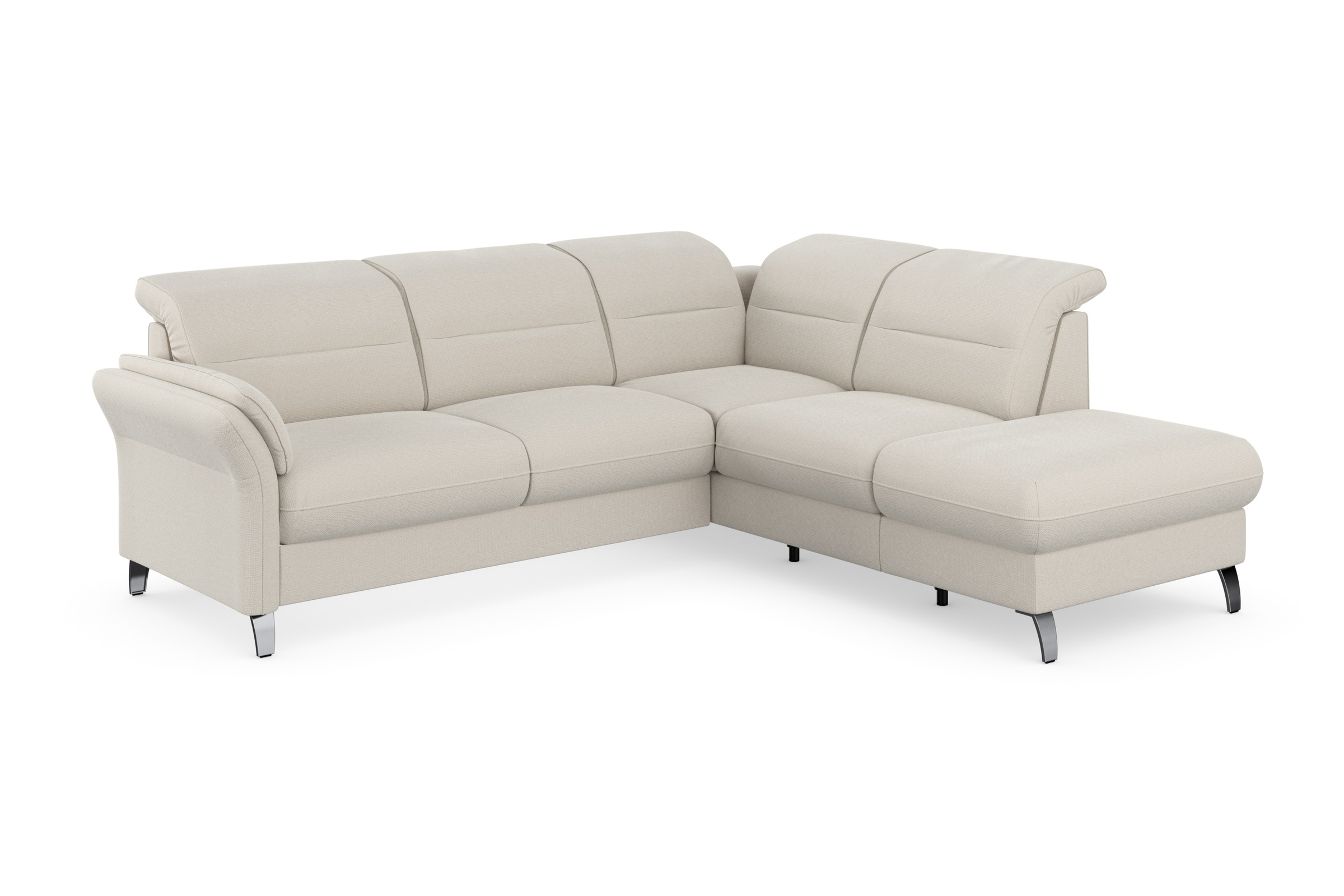 sit&more Ecksofa »Grenoble L-Form mit Federkern«, wahlweise mit Bettfunktion, Bettkasten, Arm- und Kopfteilverstellung