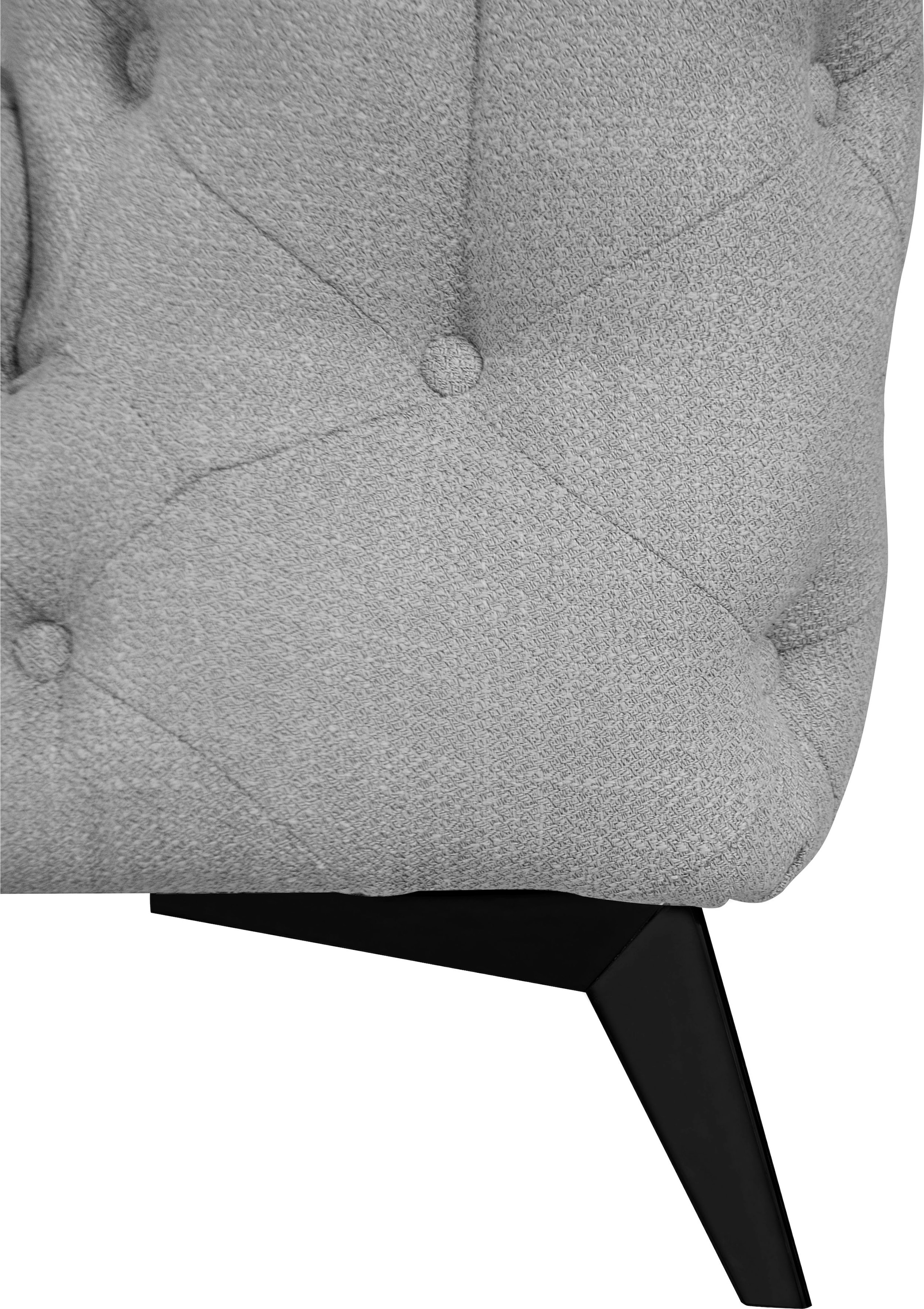 Leonique Chesterfield-Sofa »Glynis«, aufwändige Knopfheftung, moderne Chesterfield Optik, Fußfarbe wählbar