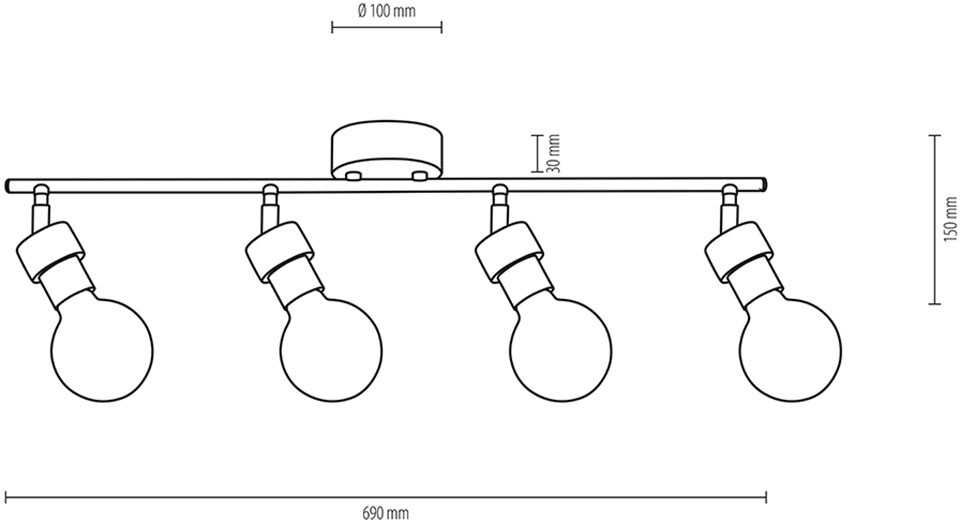 BRITOP LIGHTING Deckenleuchte »MARJOLAINE«, Leuchtmittel E27 | Leuchtmittel wechselbar-ohne Leuchtmittel, Bewegliche Spots, aus Eichenholz, Nachhaltig mit FSC®-Zertifikat