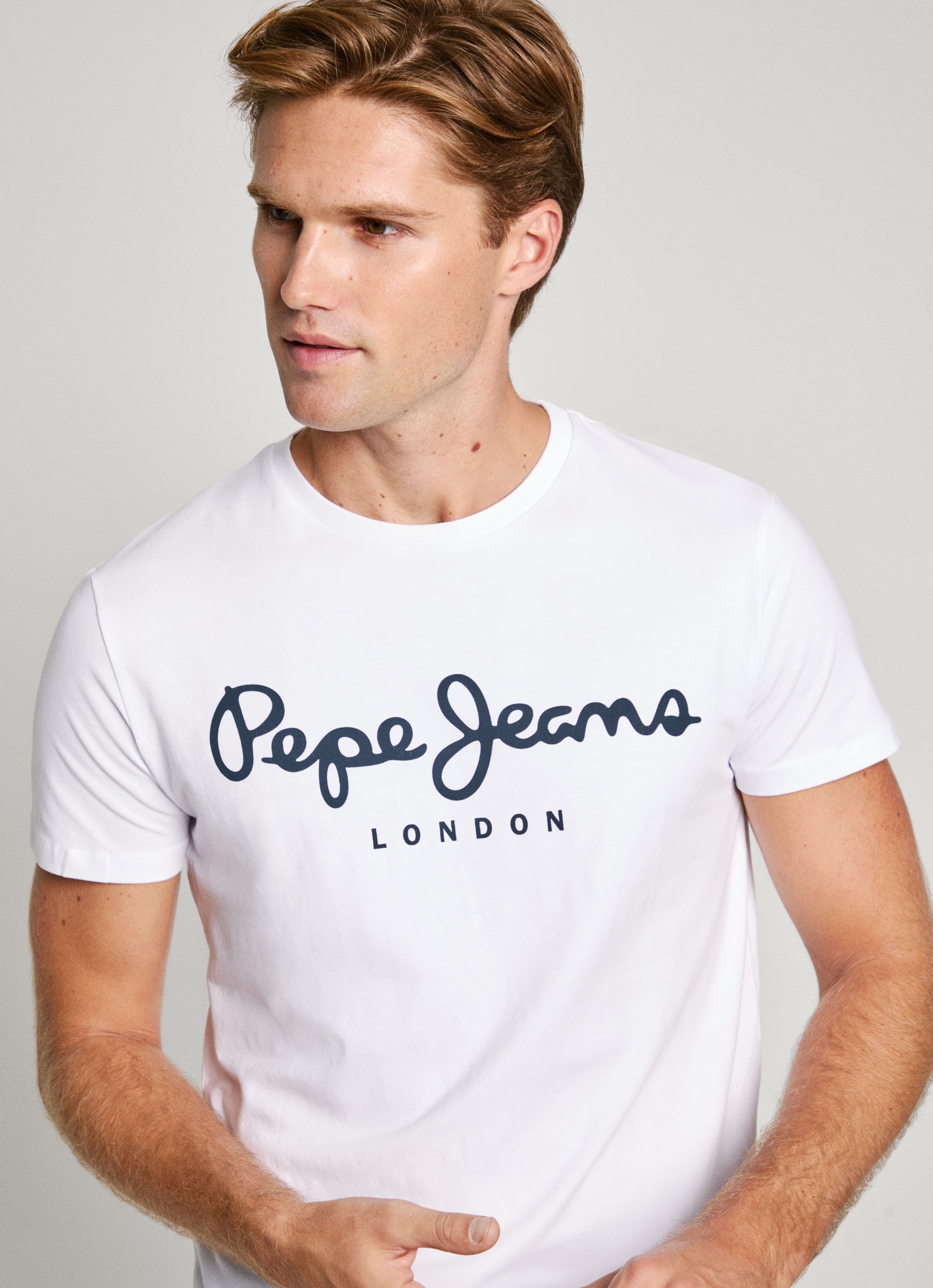 Pepe Jeans T-Shirt mit Markenprint vorne