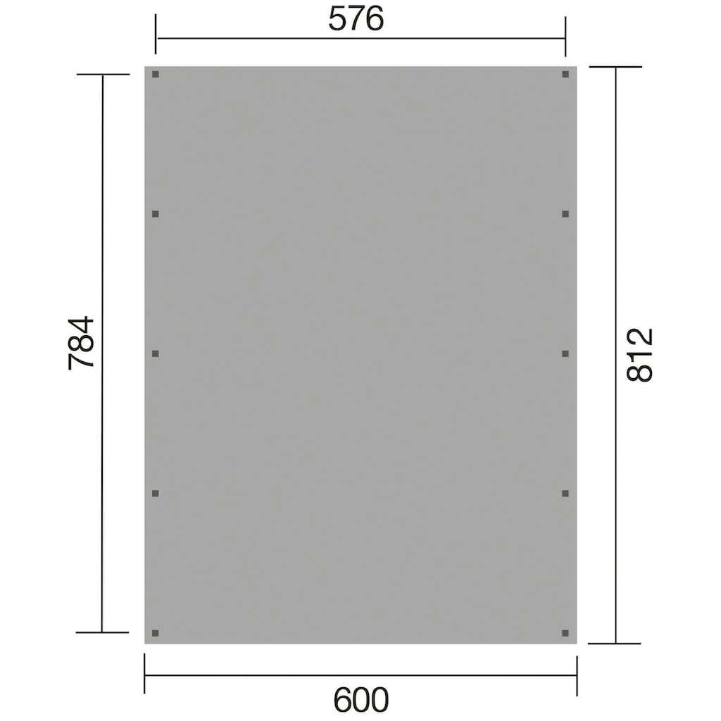 weka Doppelcarport »609 Gr. 2«, Holz, 250 cm, braun