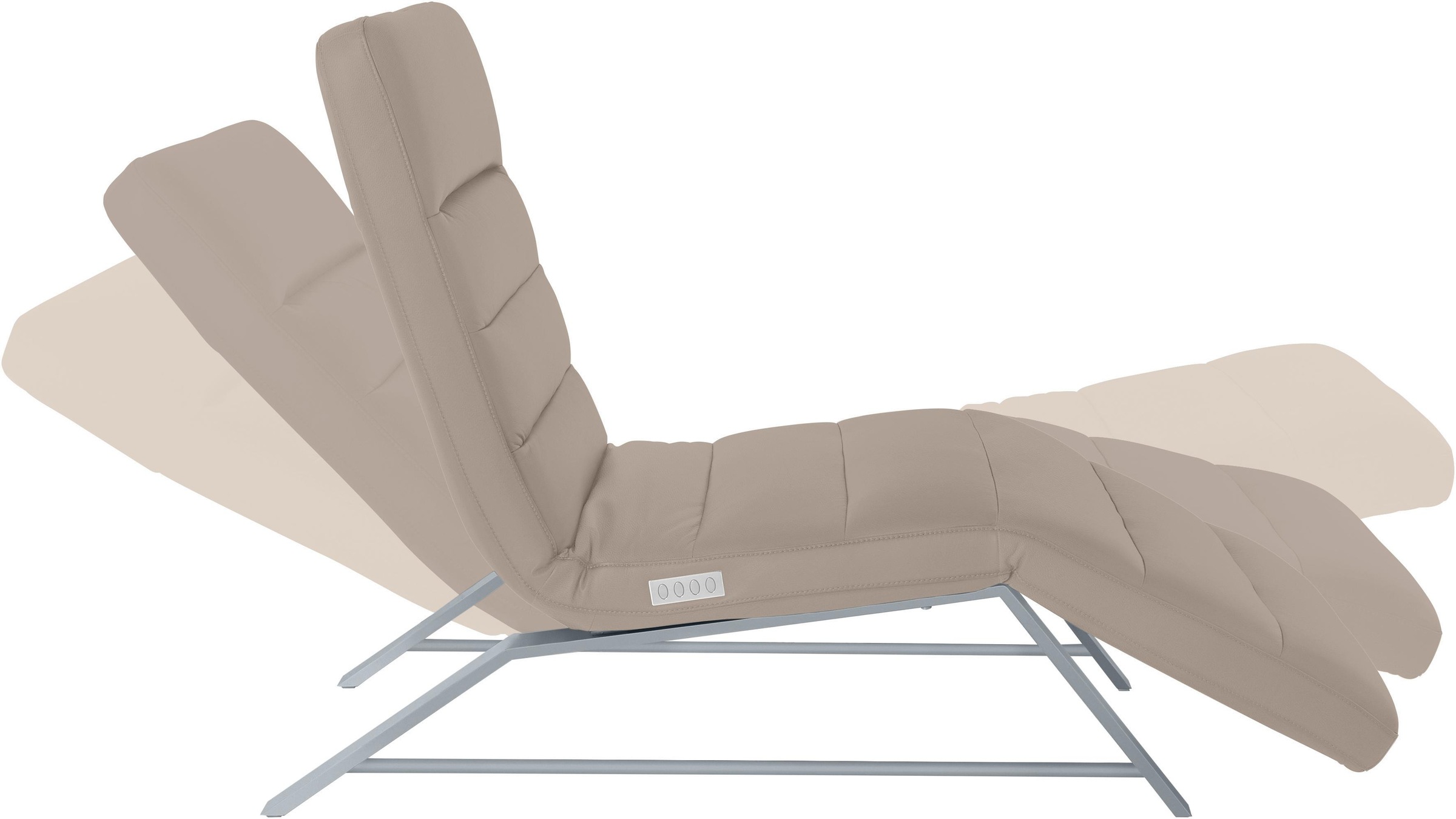 W.SCHILLIG Relaxliege »daily dreams«, Funktionsliege wahlweise mit Motor, Gestell matt, Breite 75 cm