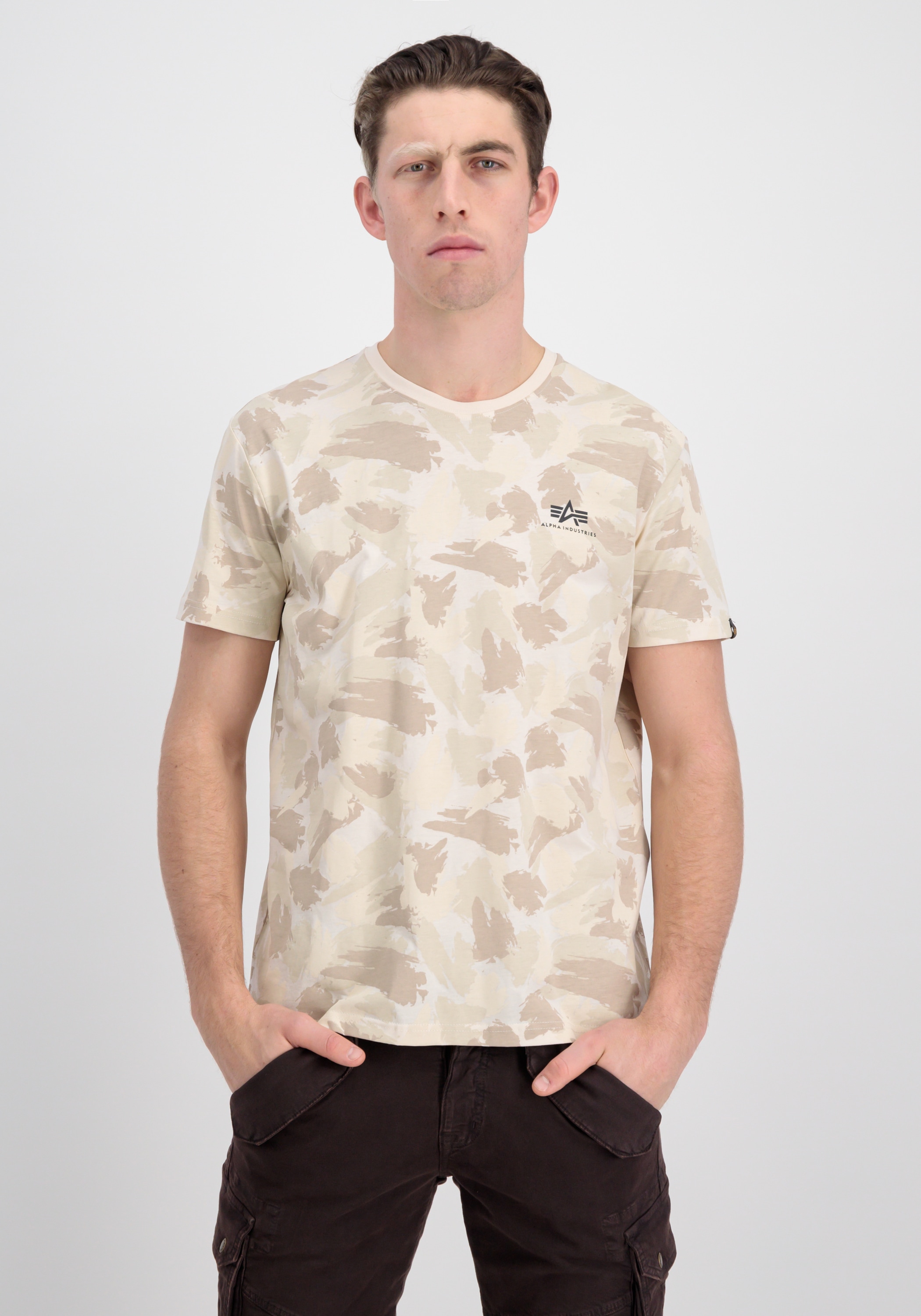 Alpha Industries T-Shirt »Alpha Industries Men - T-Shirts Basic T Small Logo Camo«