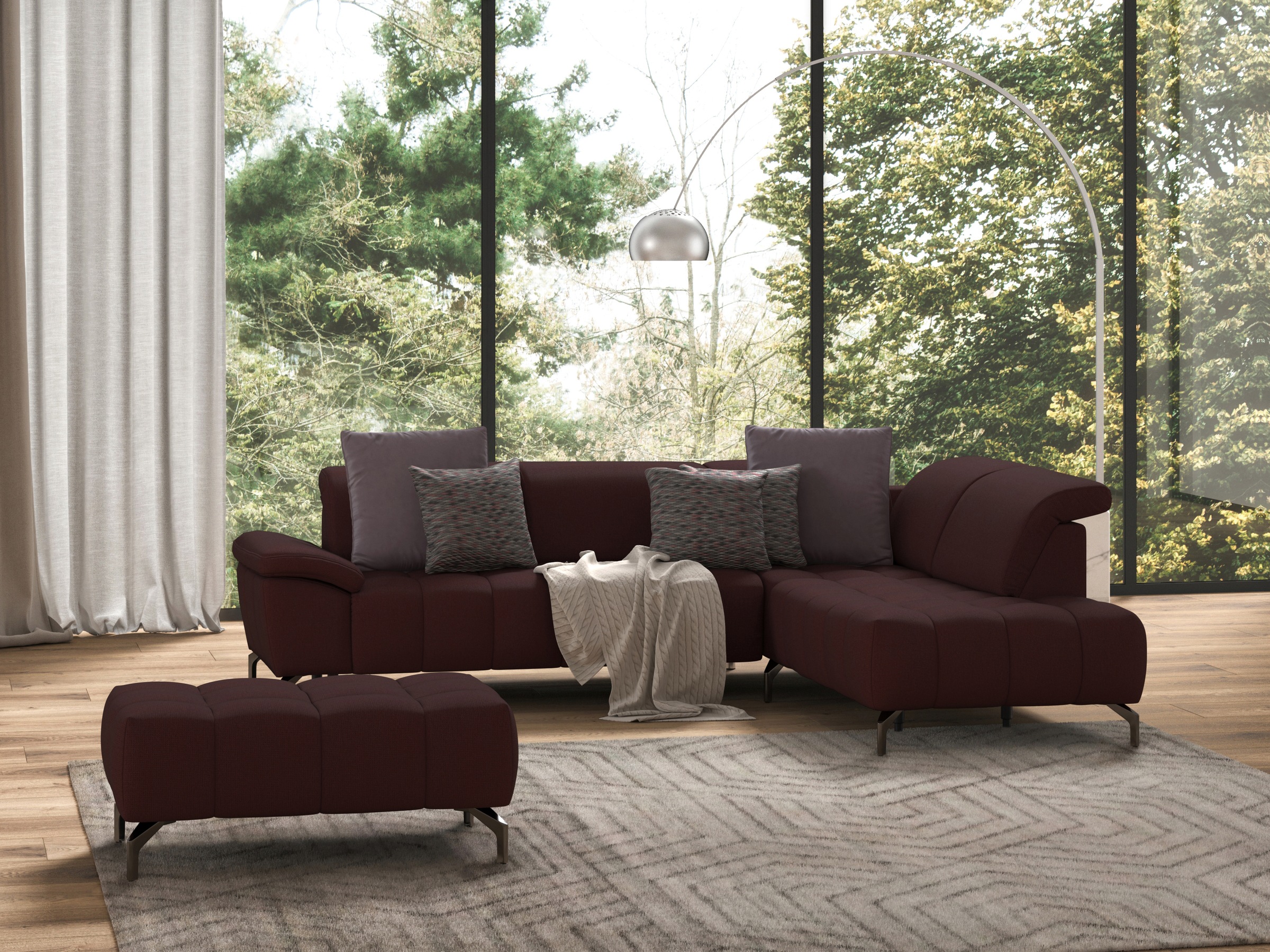 sit&more Ecksofa »Cool L-Form«, wahlweise mit Kopfteilverstellung und Vorzi günstig online kaufen