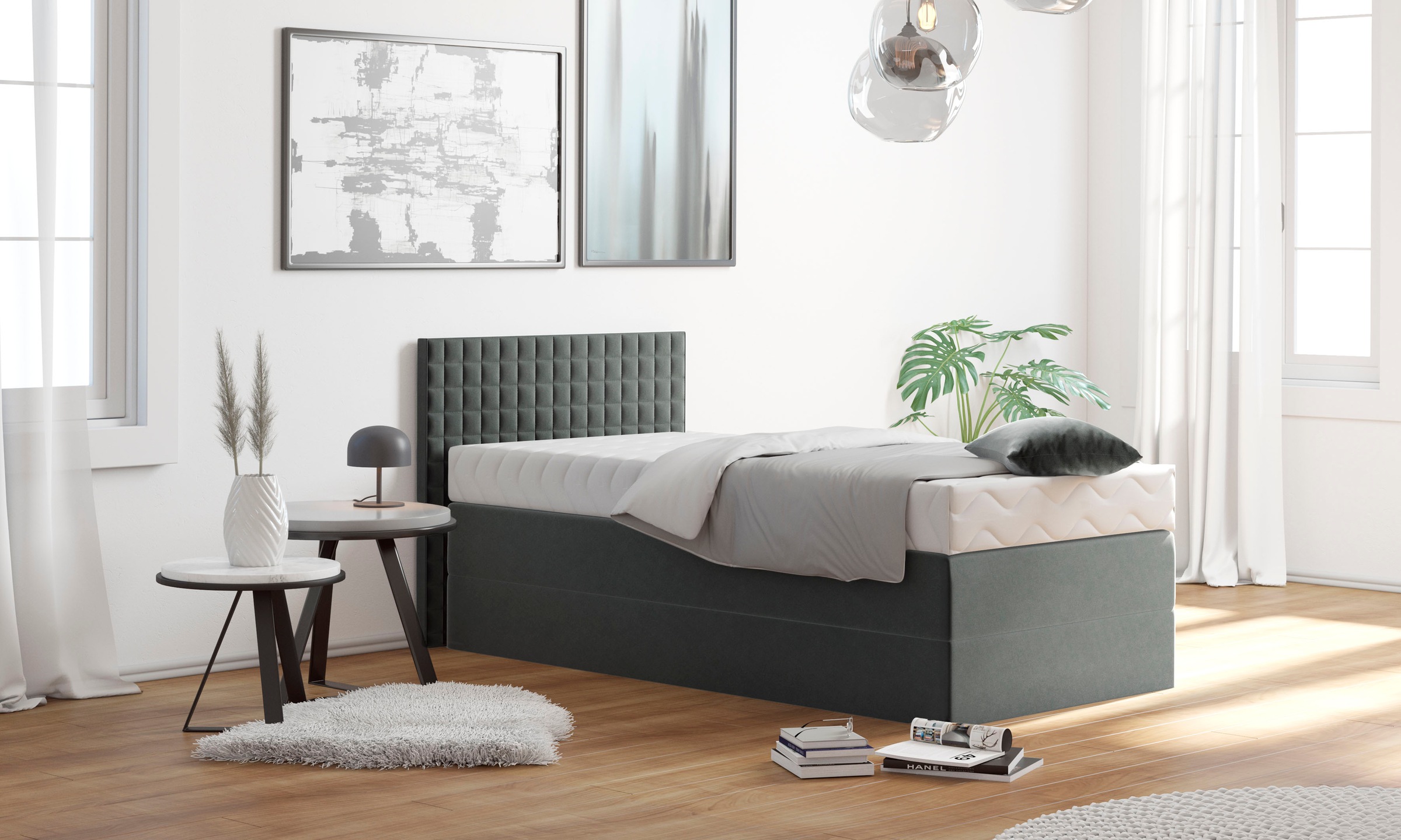 Westfalia Schlafkomfort Boxspringbett, mit Zierkissen, wahlweise mit Topper günstig online kaufen