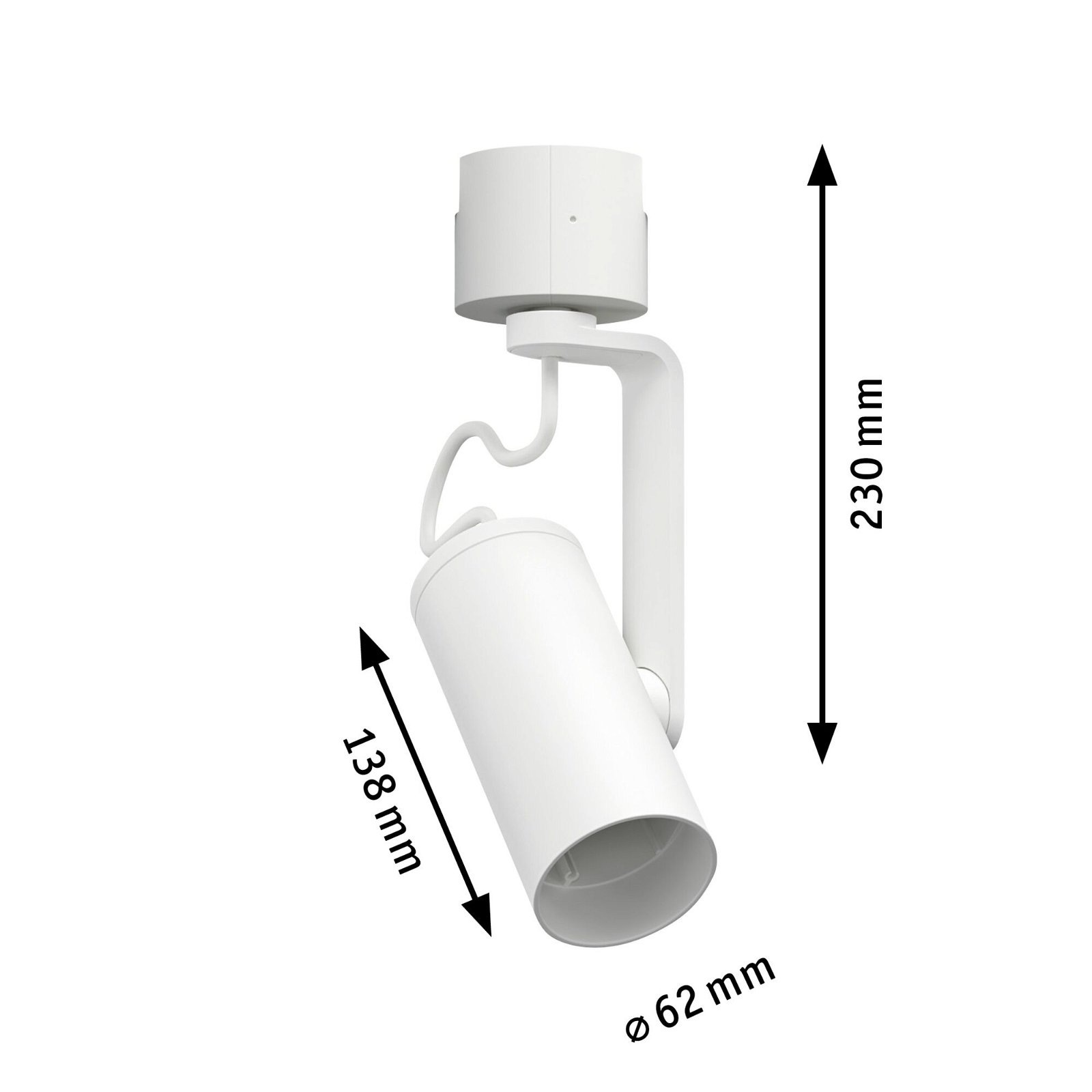 Paulmann Schienensystem-Leuchten »URail Schienenspot Apol II Einzelspot E27 max. 50W dimmbar 230V«, (1 tlg.)