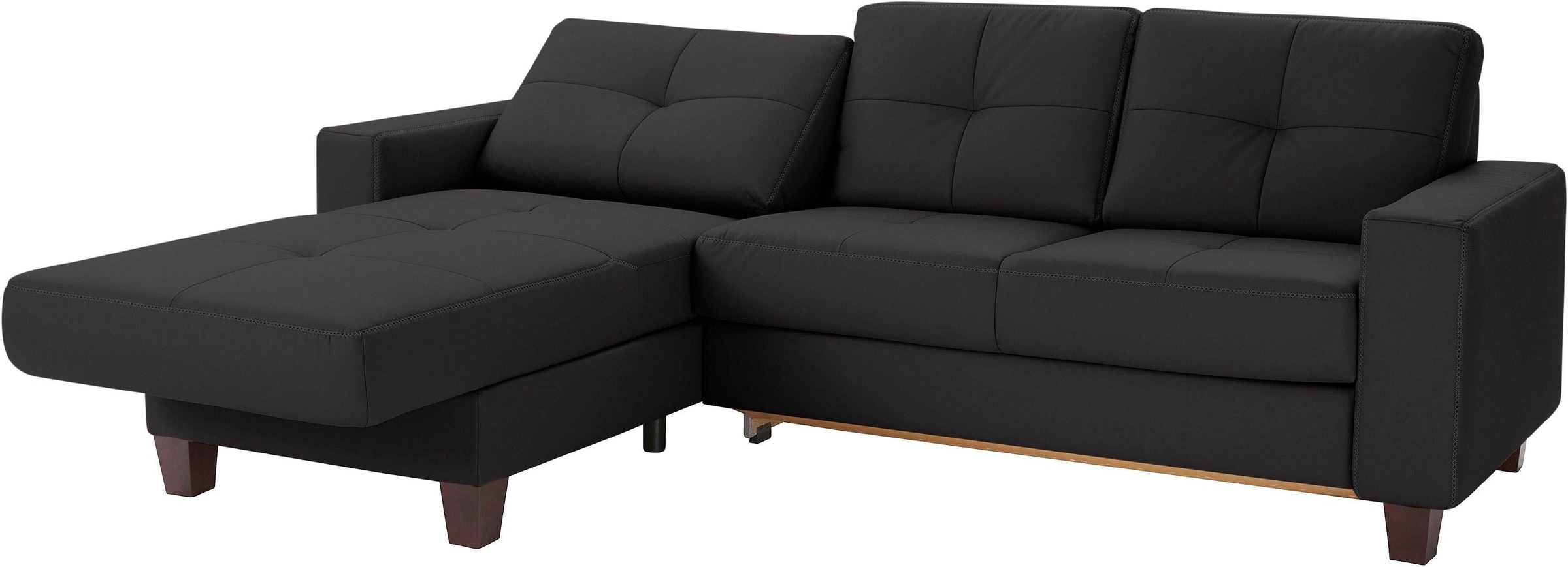 Places of Style Ecksofa »Varese L-Form«, wahlweise mit Bettfunktion und Vorziehfunktion