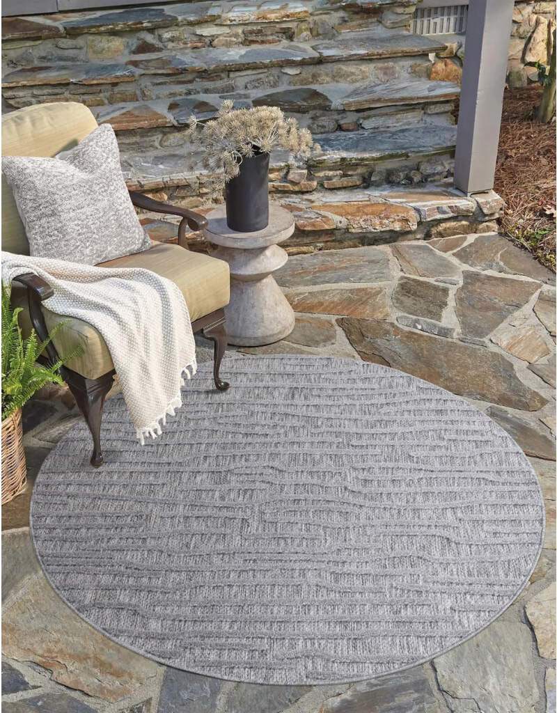 Carpet City Teppich »In-& Outdoorteppich 450, Gestreift«, UV-beständig Raten für Wetterfest Terrasse, auf Küche, Santorini & kaufen rund, 3D-Effekt, Balkon, Flur