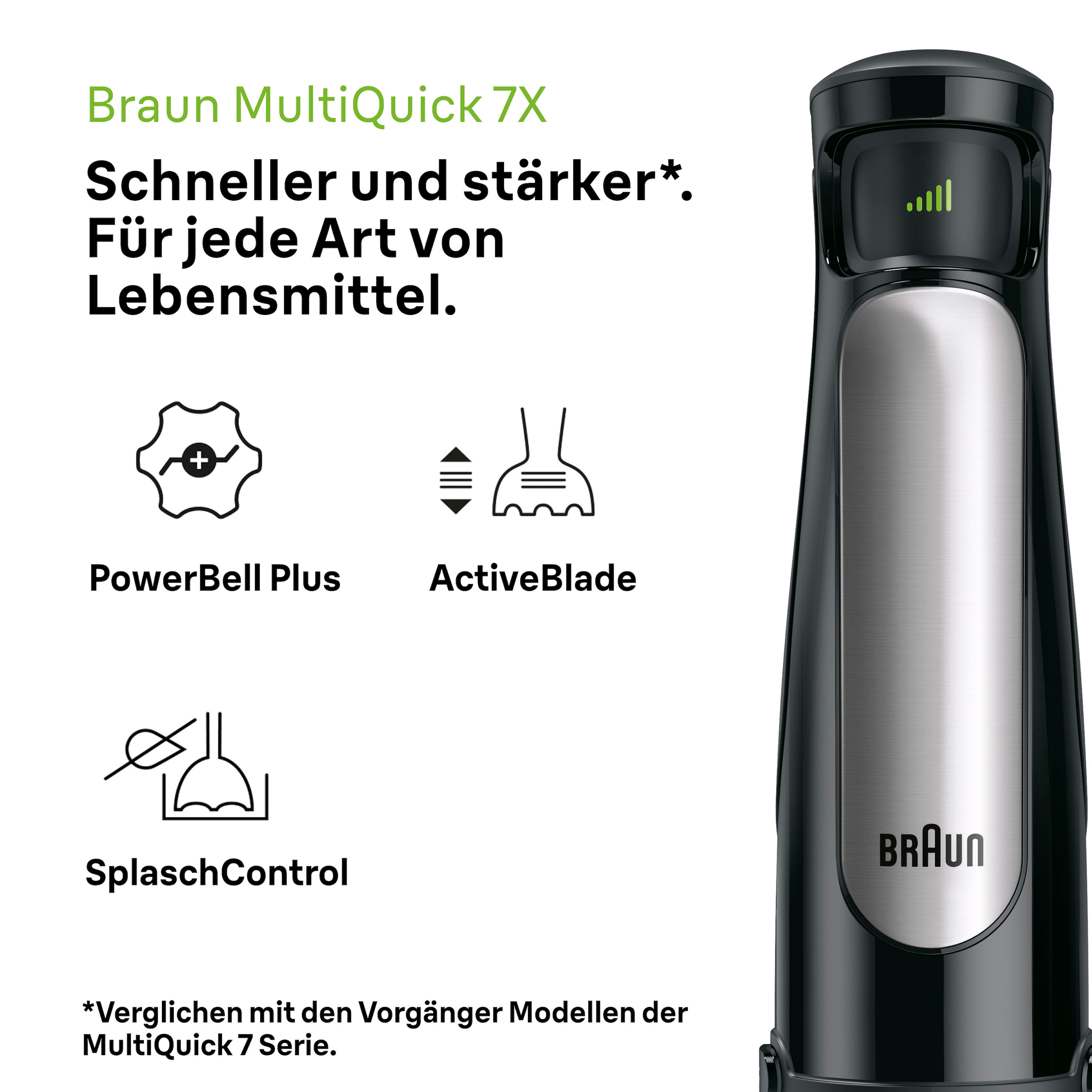 Braun Stabmixer »MQ7000X MultiQuick 7«, 1000 W, mit 600ml Mixbecher günstig online kaufen