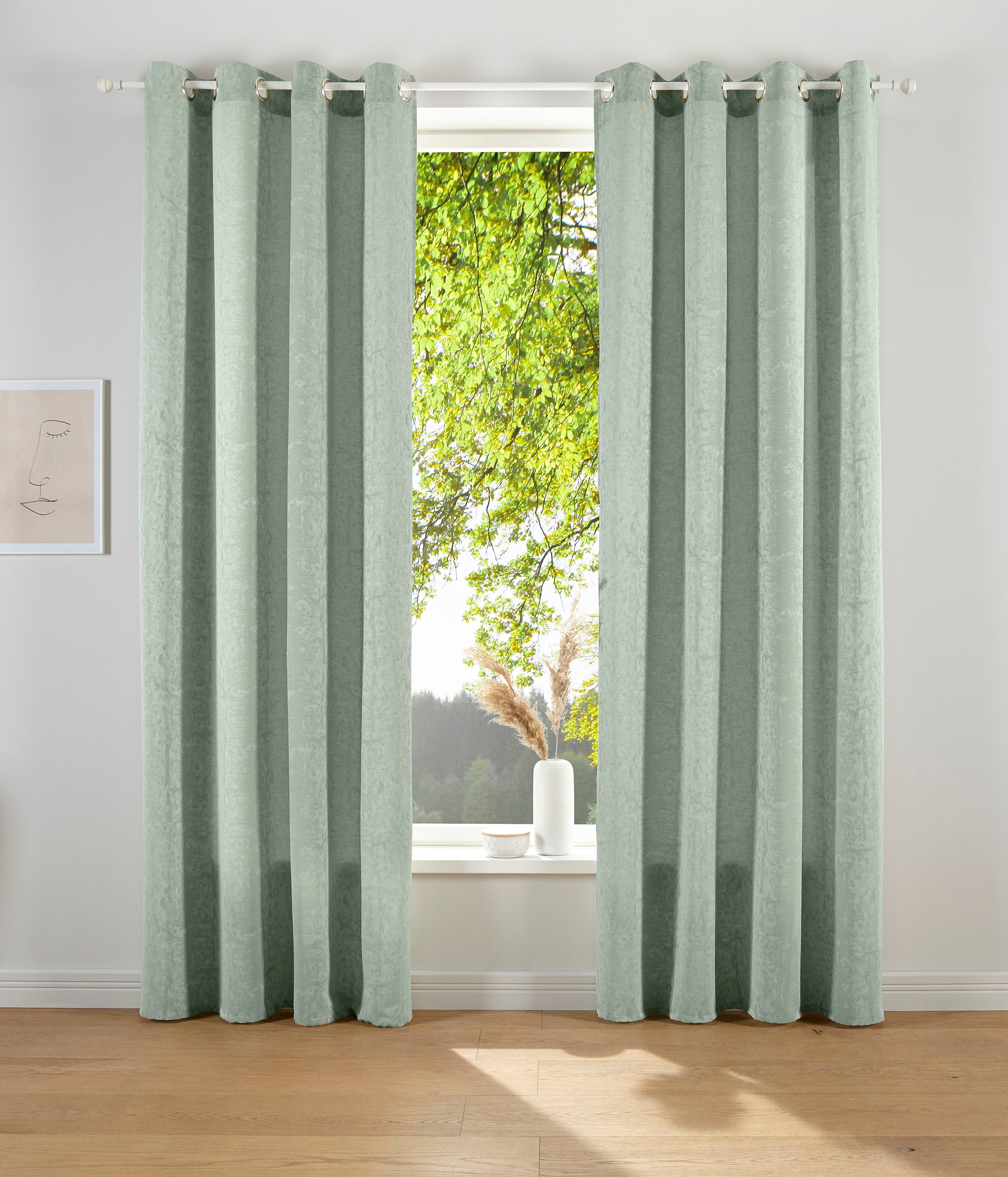 LeGer Home by Lena Gercke Vorhang »LESKA«, (1 St.), blickdicht, glatt, gewe günstig online kaufen