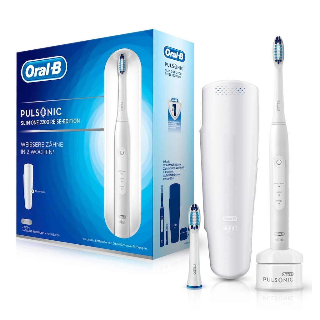 Oral B Schallzahnbürste »Pulsonic Slim One 2200«, 2 St. Aufsteckbürsten