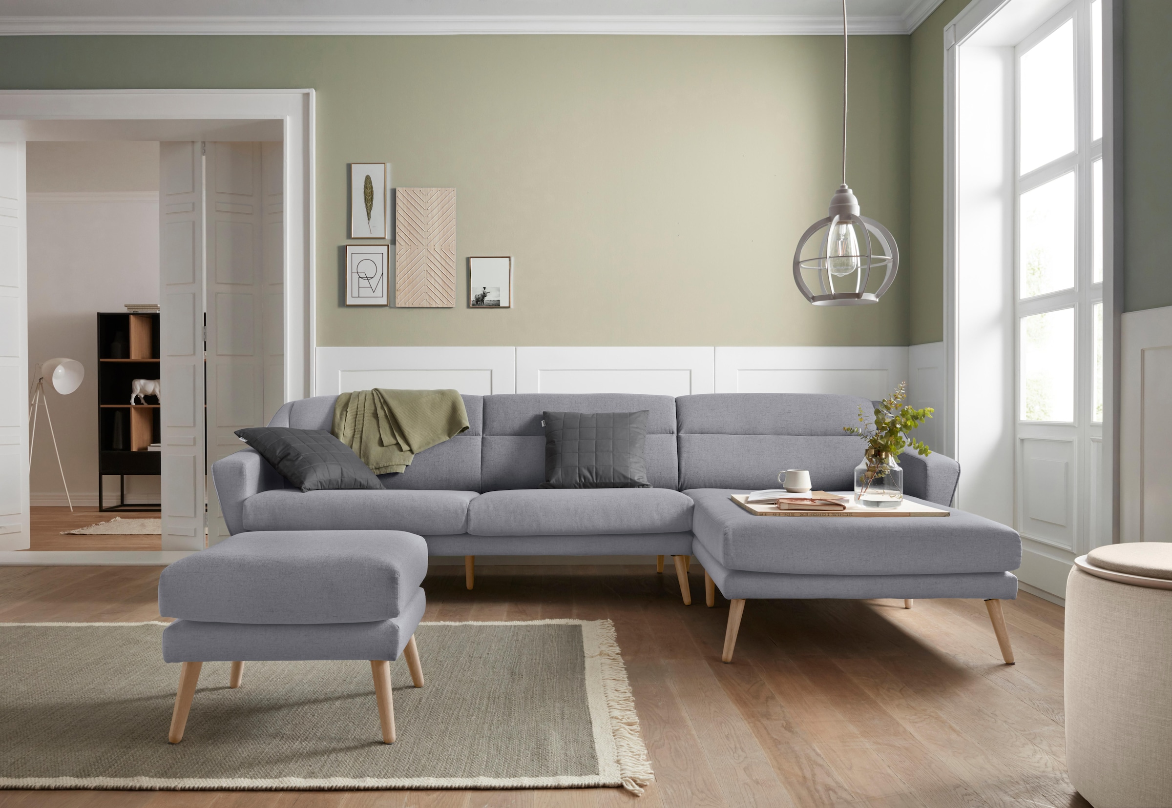 OTTO home Hocker »Bille« mit Eiche-Beinen, Design by Morten Georgsen