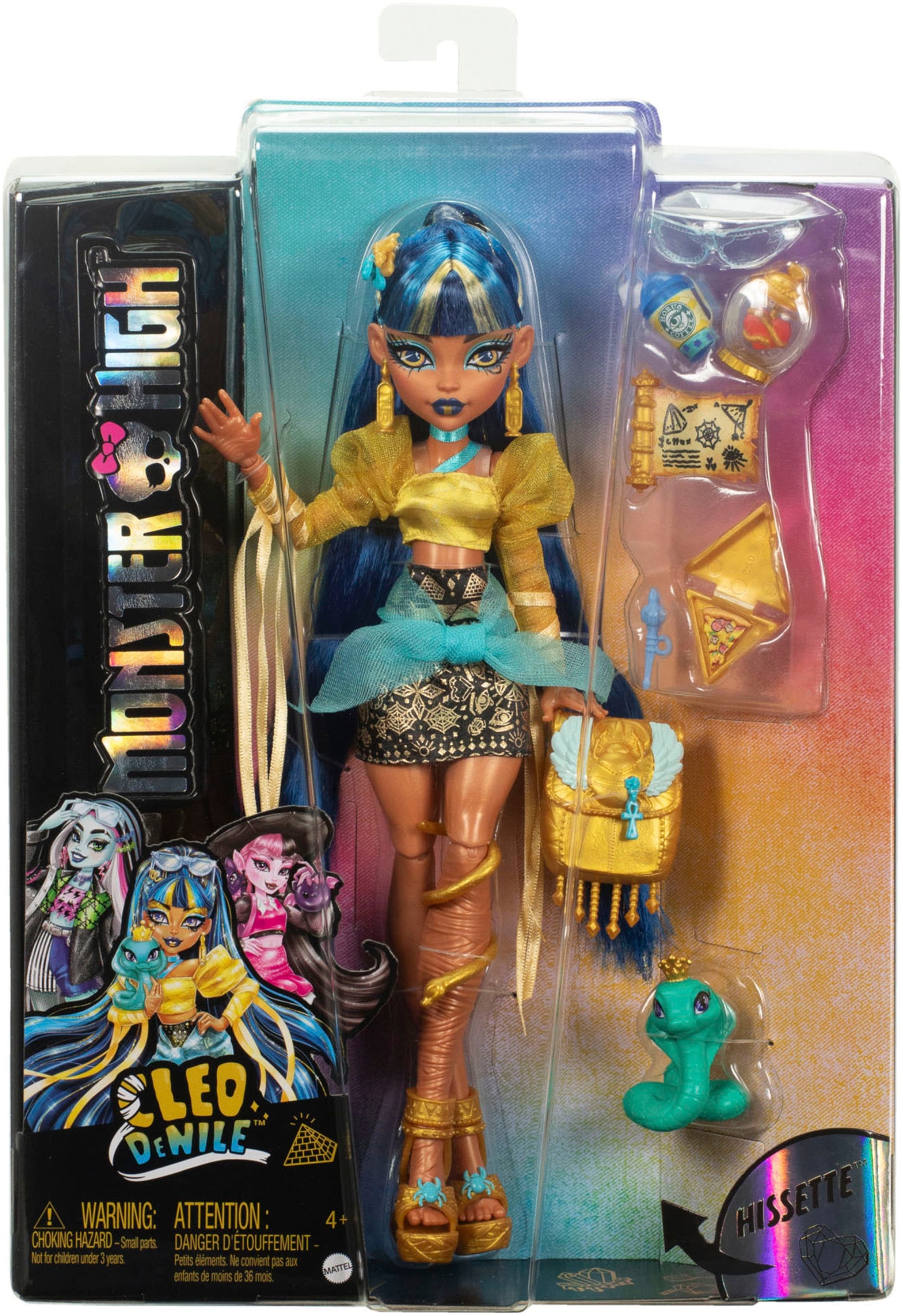 MonsterHigh™ Anziehpuppe »Cleo de Nile mit Tier Hissette«