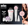 Braun Epilierer »Silk-épil 9 9-975 6-in-1«, Kabellose Wet&Dry Haarentfernung – Epilierer, Rasierer, Peeling, Reinigungskit für Gesicht und Körper