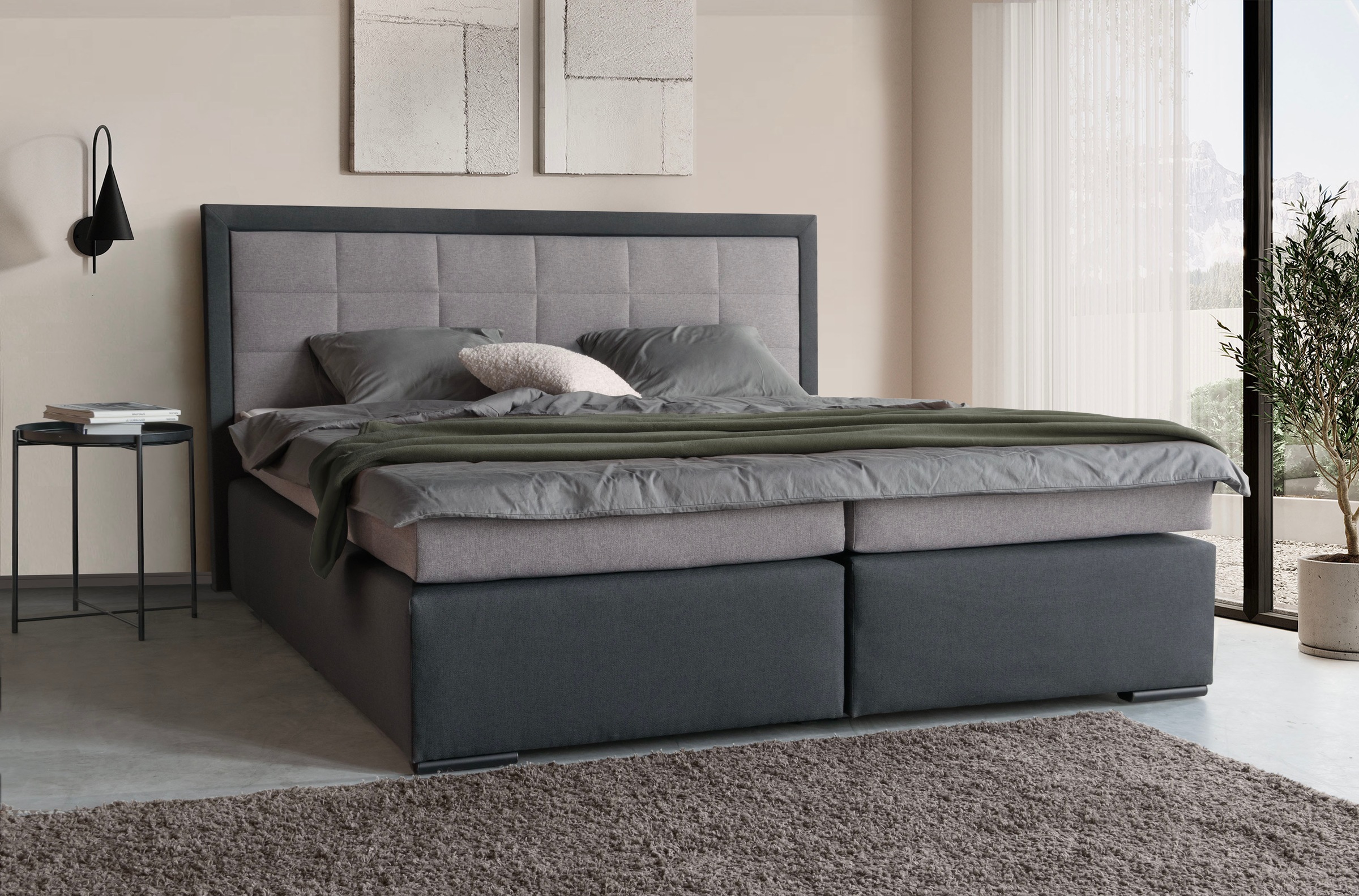 COLLECTION AB Boxspringbett »30 Jahre Jubiläums-Modell Athena«, in H2,H3 & H4, wahlweise mit LED-Leiste