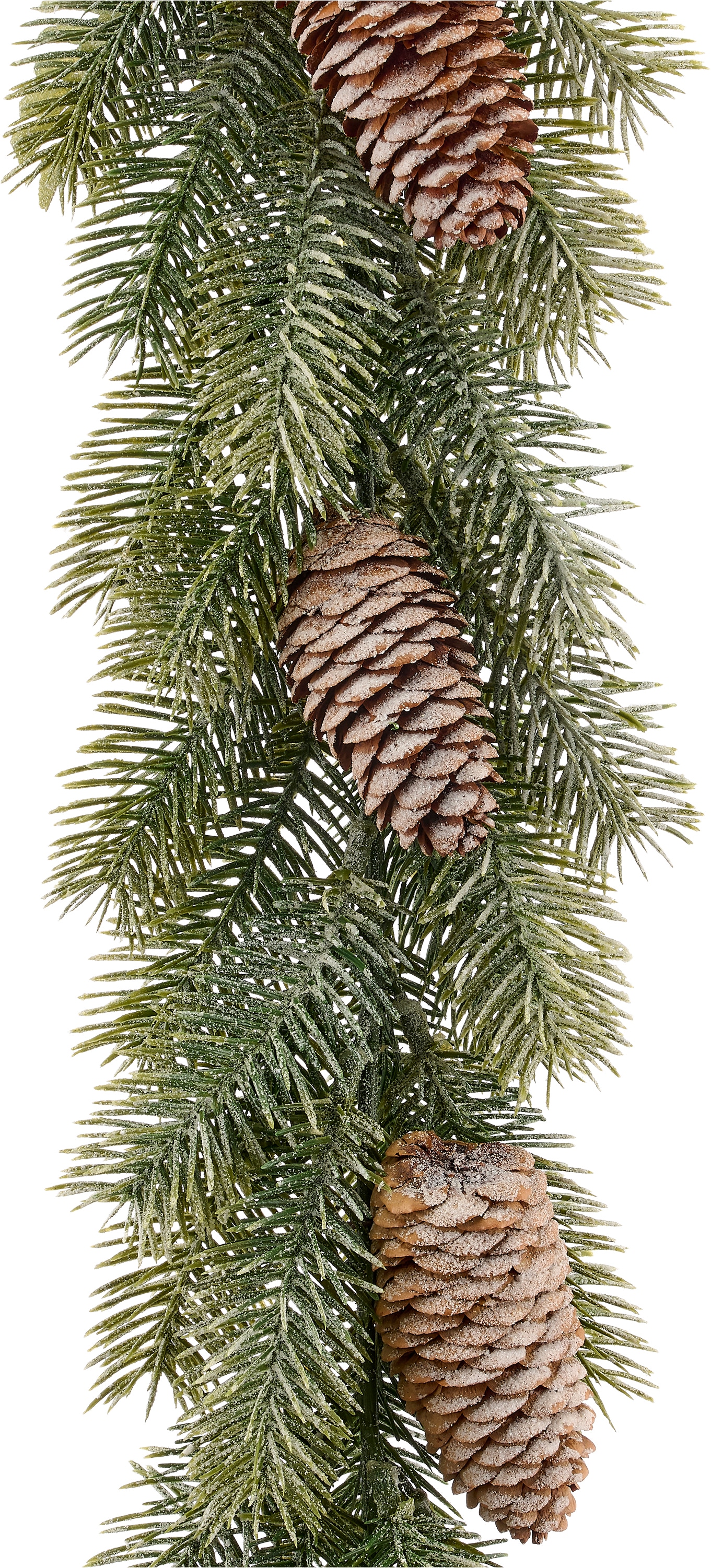 OTTO home Winterliche Kunstpflanze »Tannengirlande, ca.91cm lang« mit Zapfen, in gefrosteter Optik